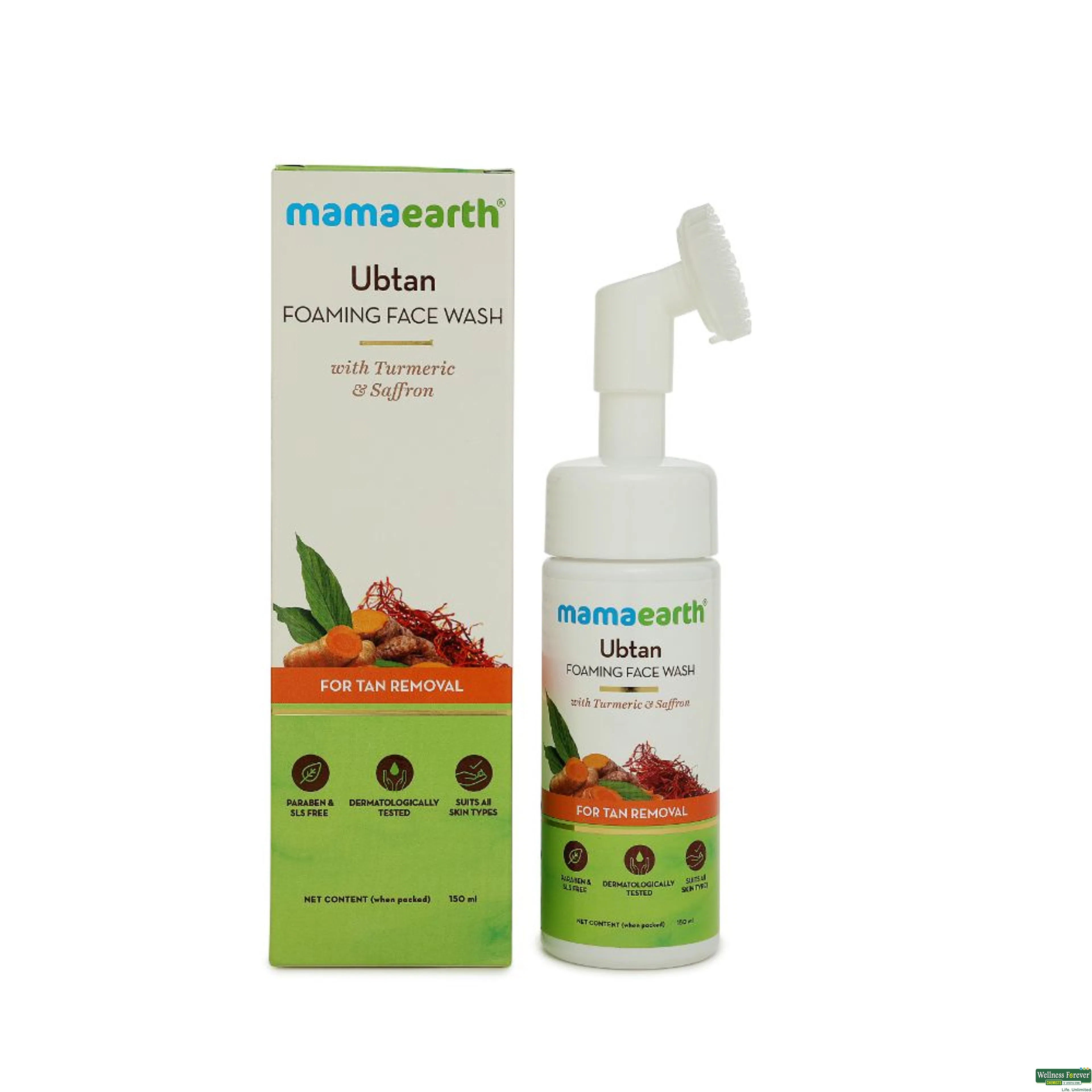 MAMAEARTH UBTAN FOAMING FACE WASH 150ML-image