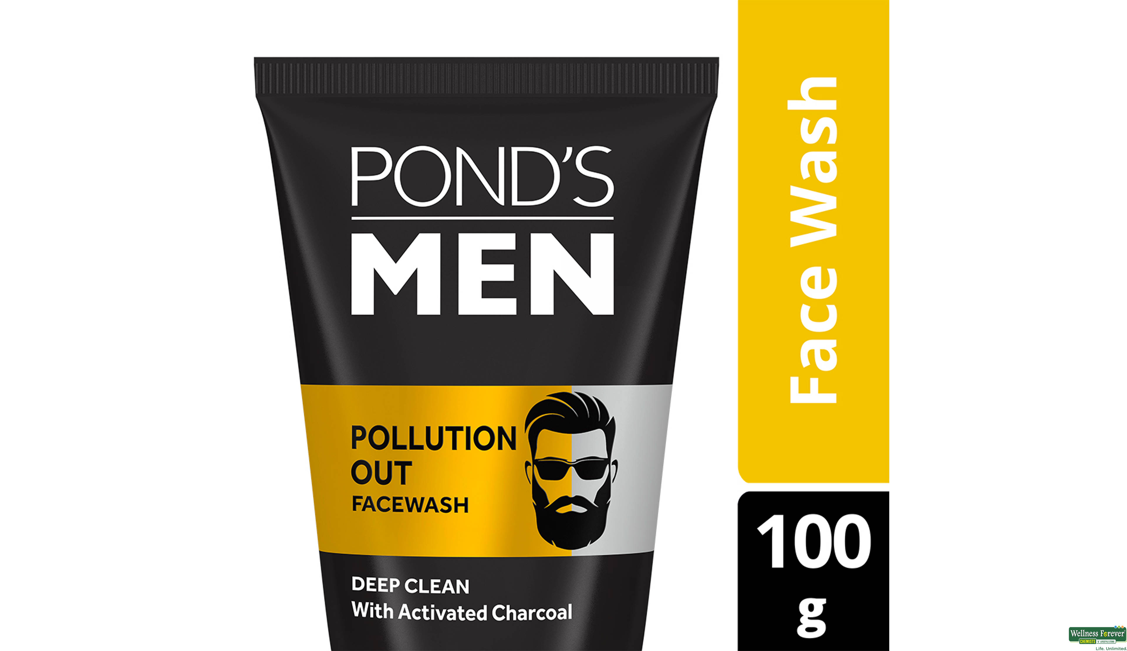 PONDS F/WASH MEN POLLUTION OUT 100GM- 1, 100GM, 