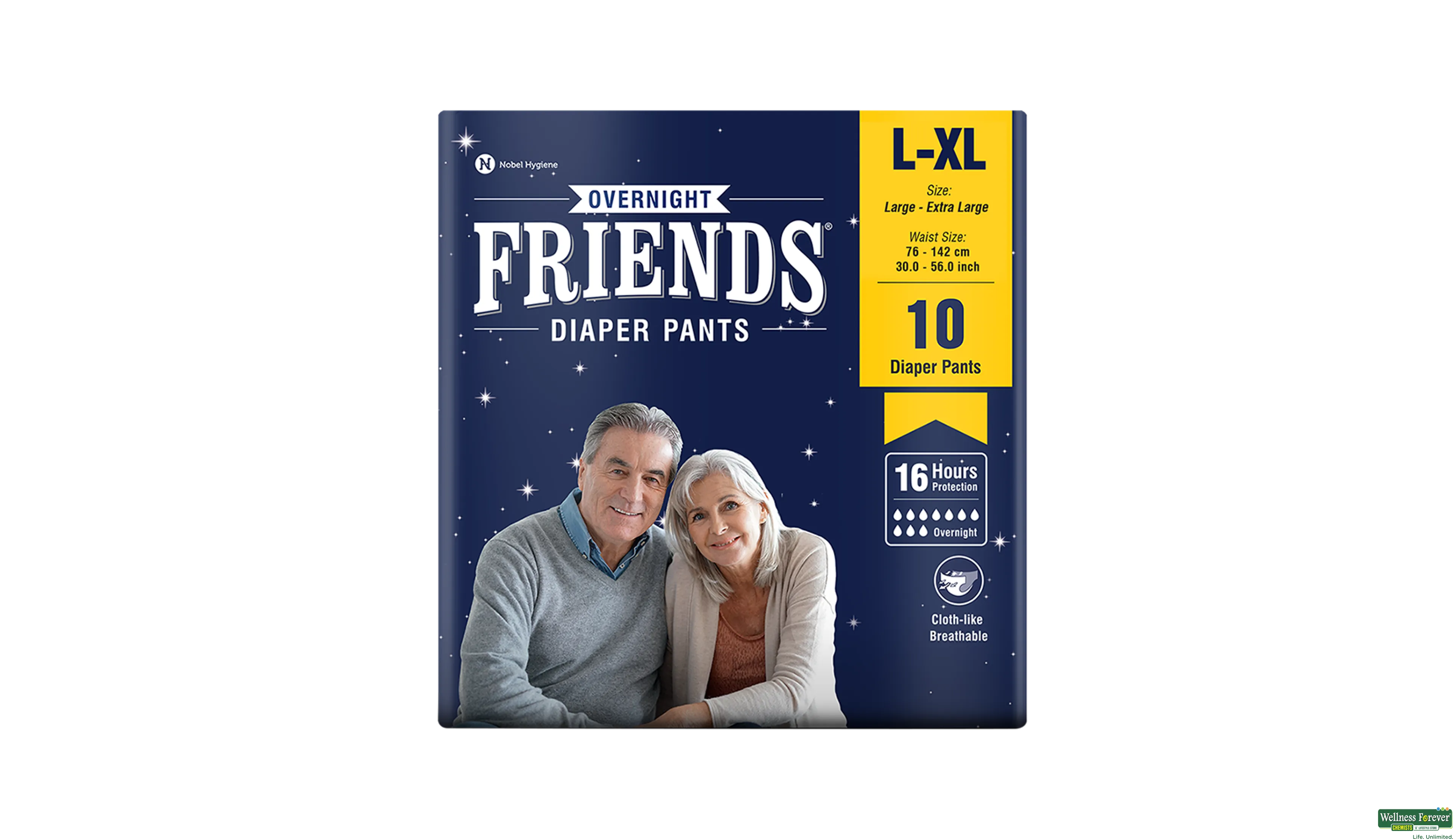Friends Pullup Pants Style Adult Diapers - L-XL, 10's pack
