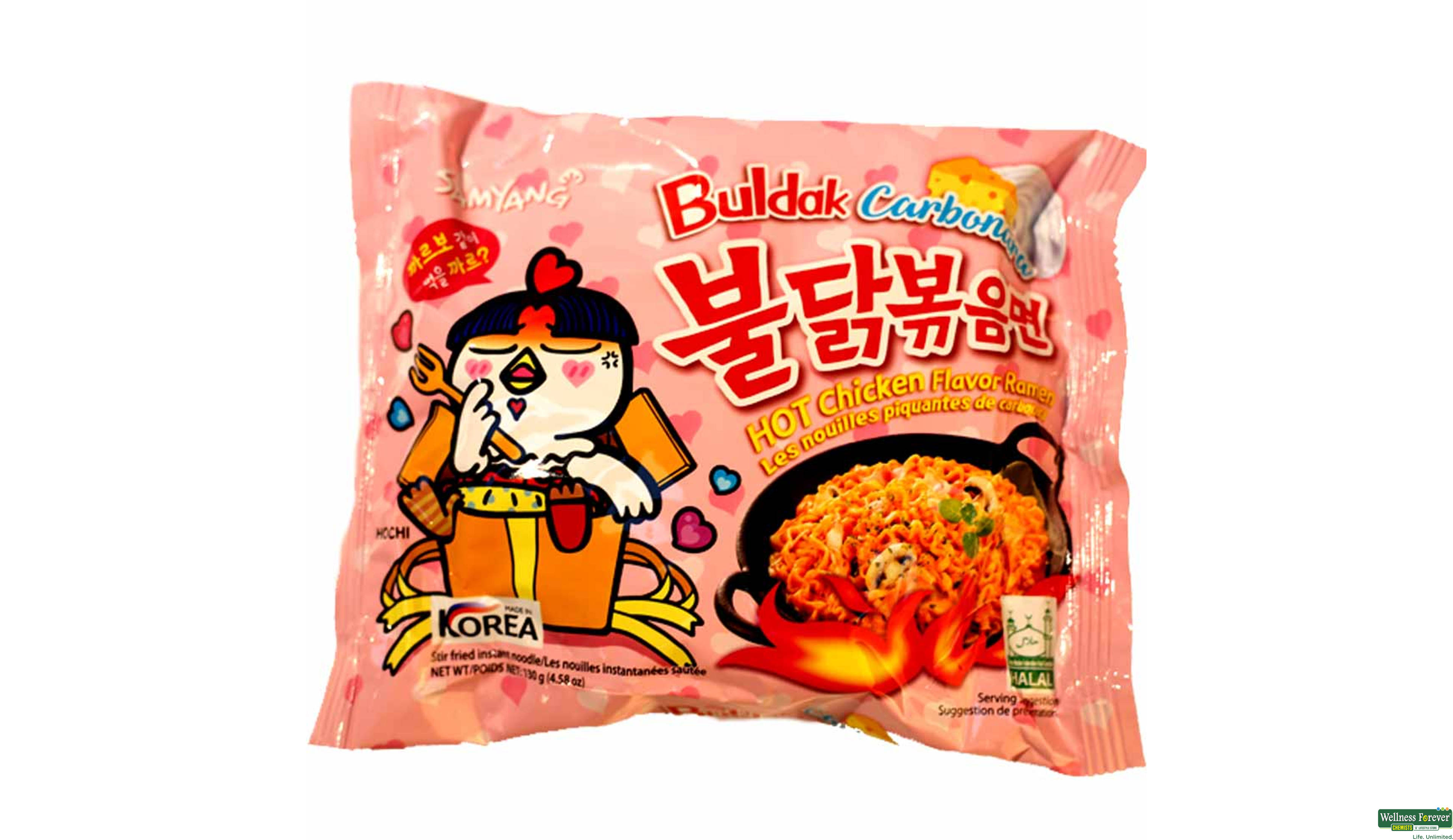 SAMYANG BULDAK CARBONA CHICKEN RAMEN 130GM- 1, 130GM, null