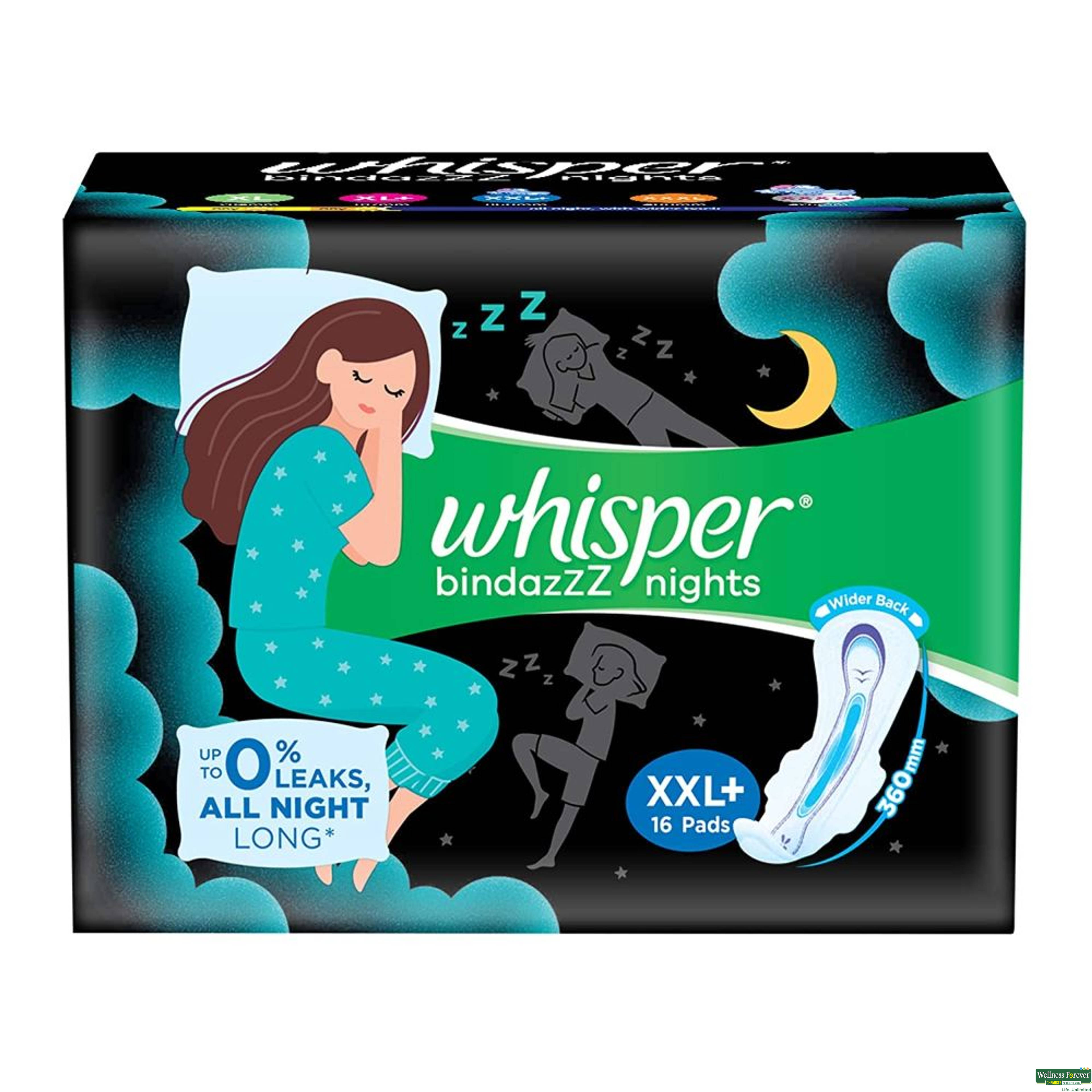 Whisper Ultra Night XXL+ 16 Pads-image