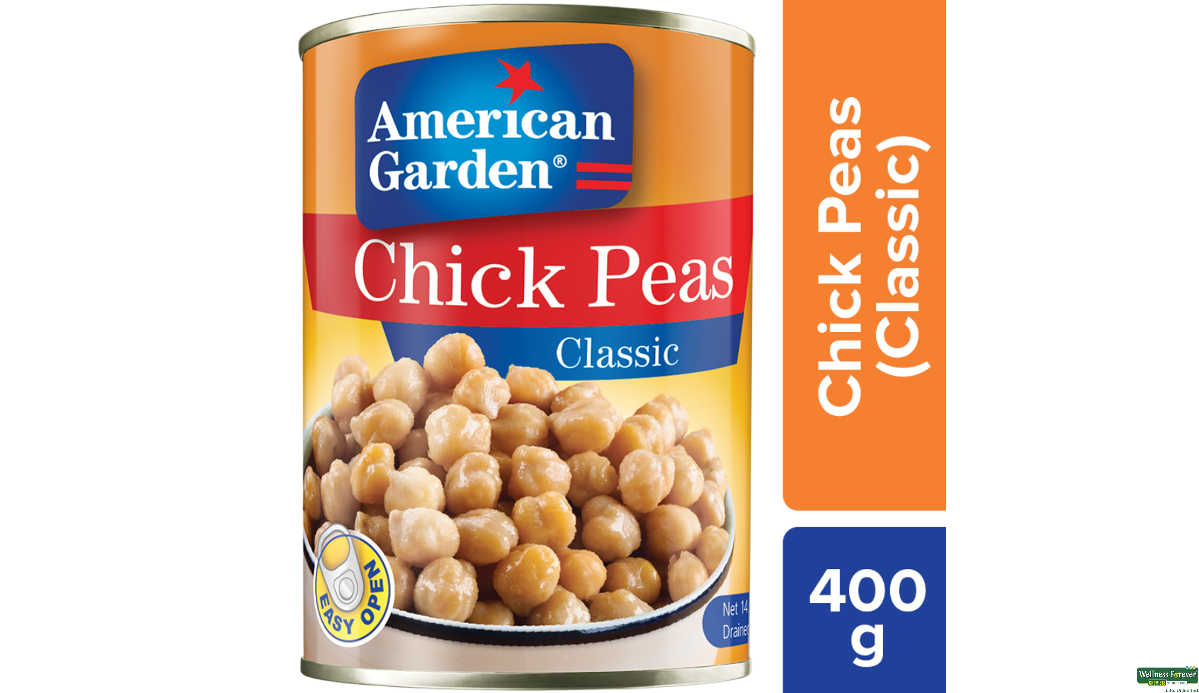 AMERICAN GARDEN CHICK PEAS 400GM- 1, 400GM, null