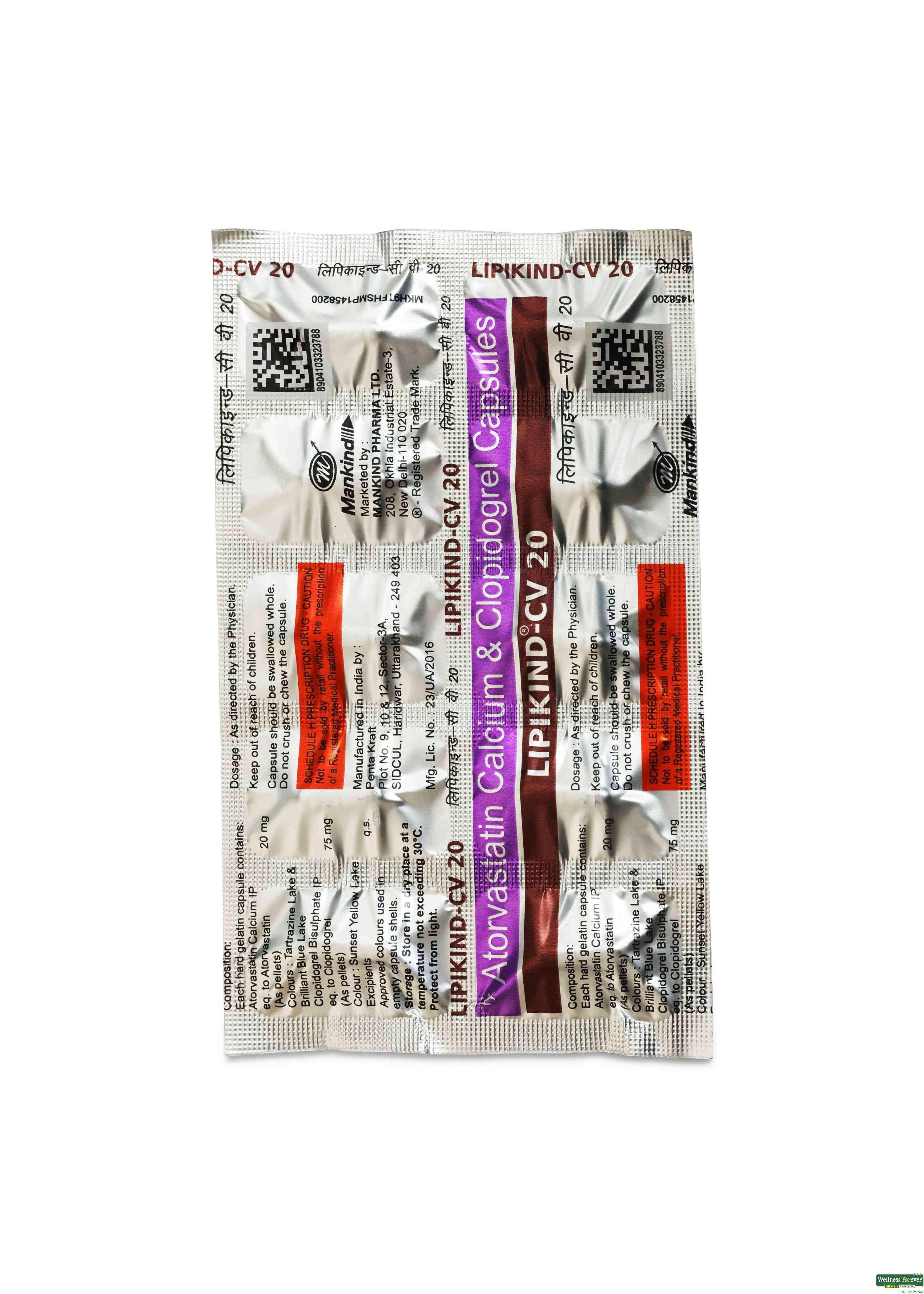 Lipikind-CV 20Mg 10 Capsules-image