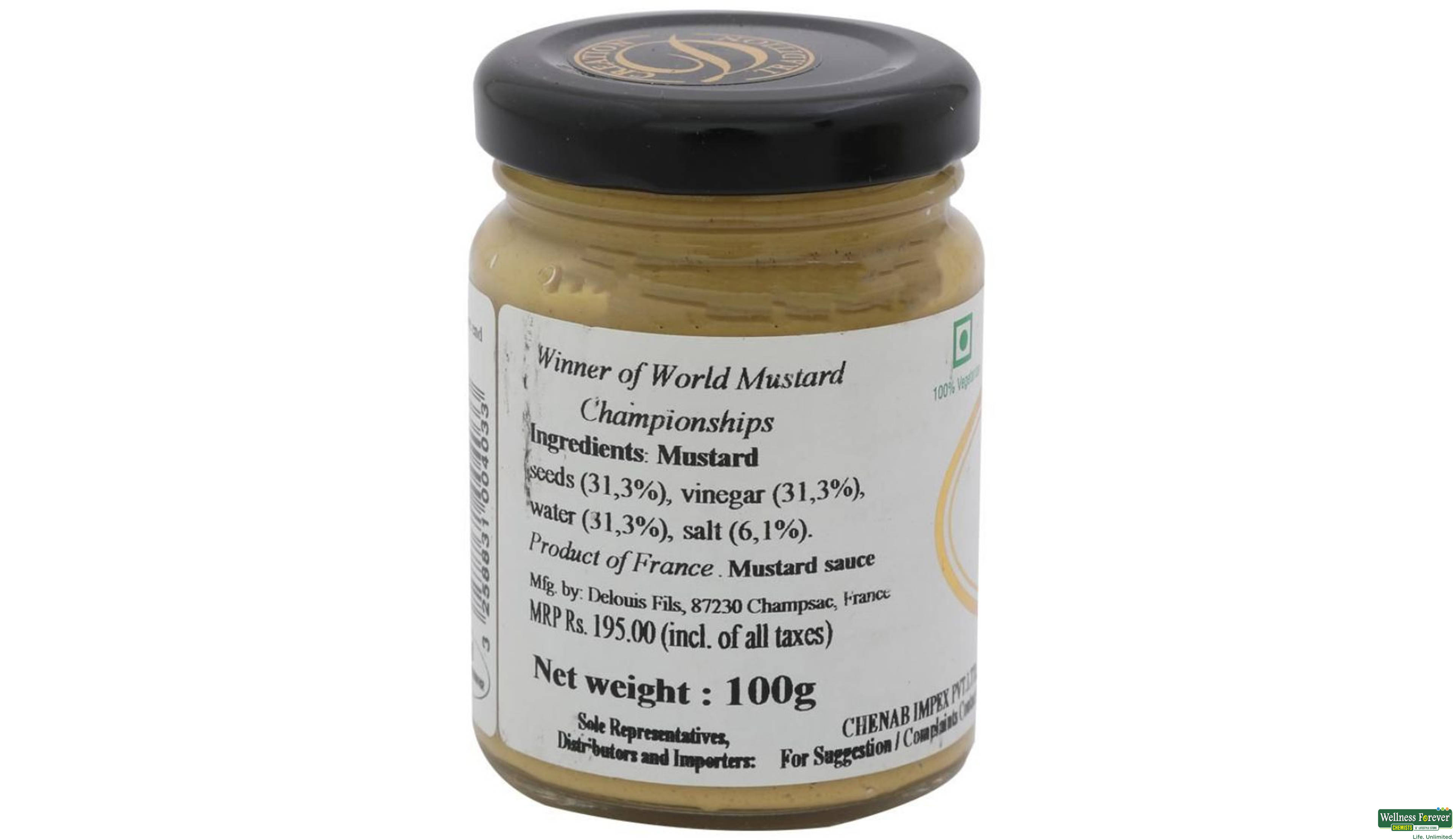 DELOUIS STRONG DIJON MUSTARD 100GM- 2, 100GM, 