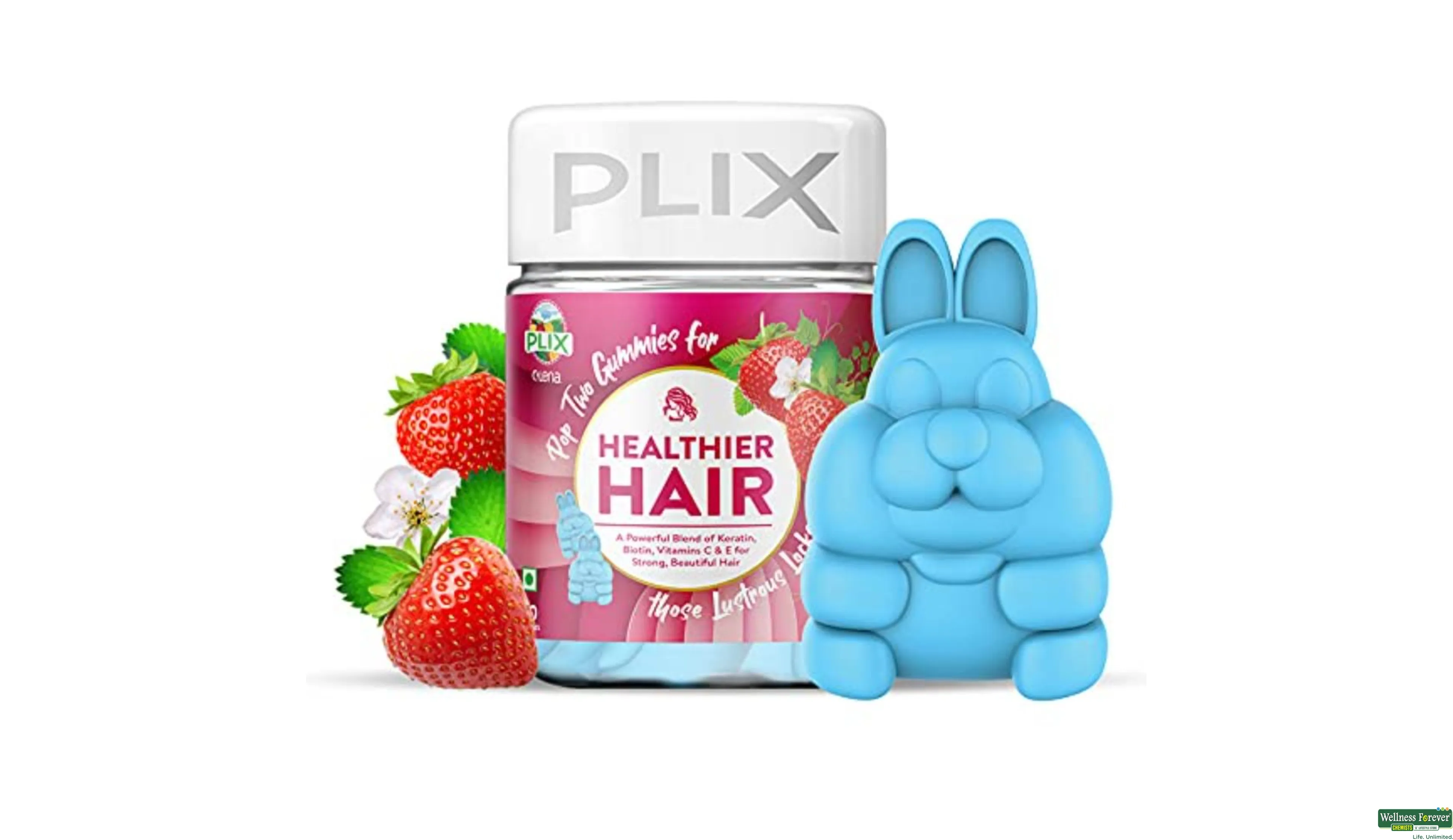 PLIX HAIR BIOTIN HEALTHIER 60GUMMY- 1, 60GUMS, null