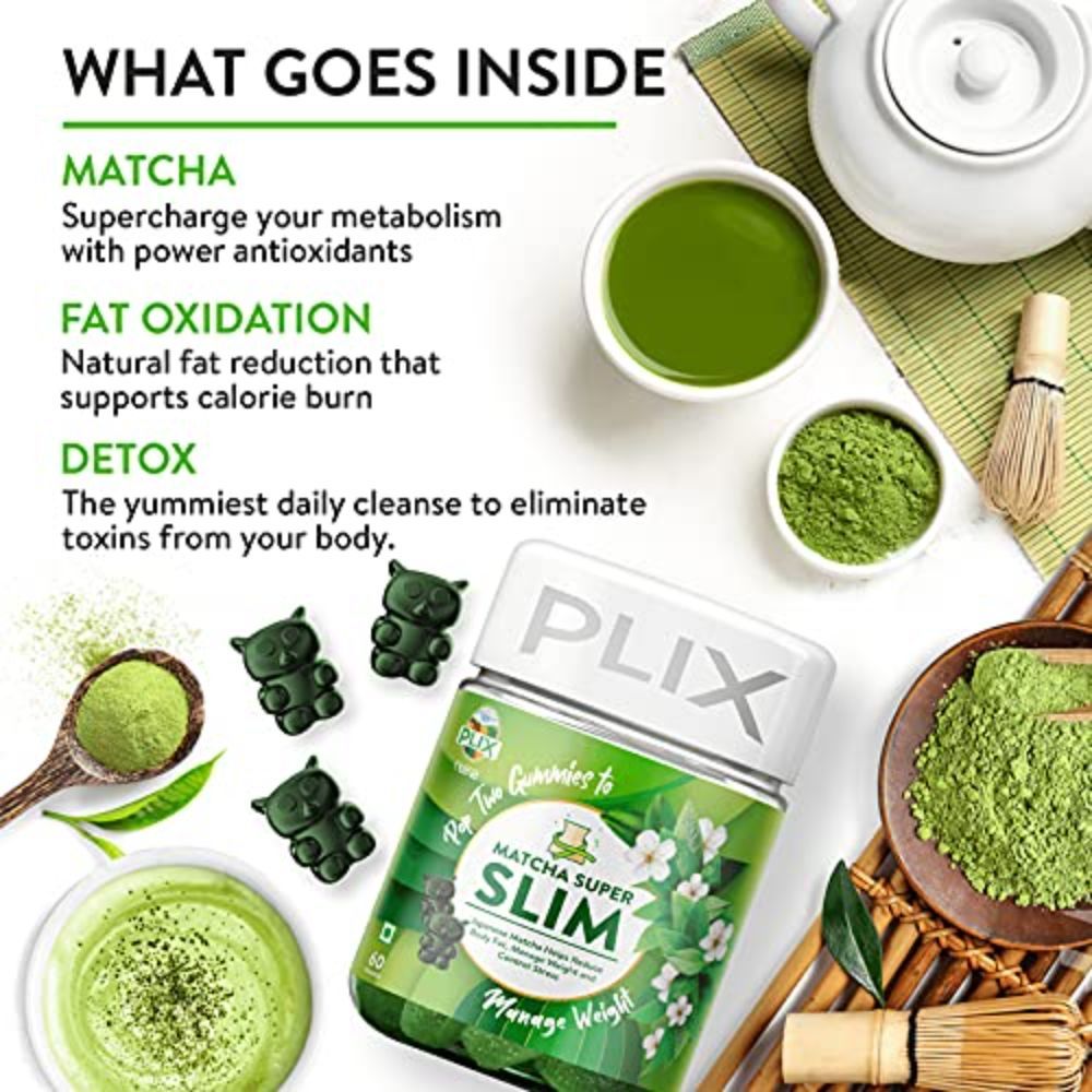 Buy Plix Matcha Slim Gummies, 60 gummies Online at Best Prices