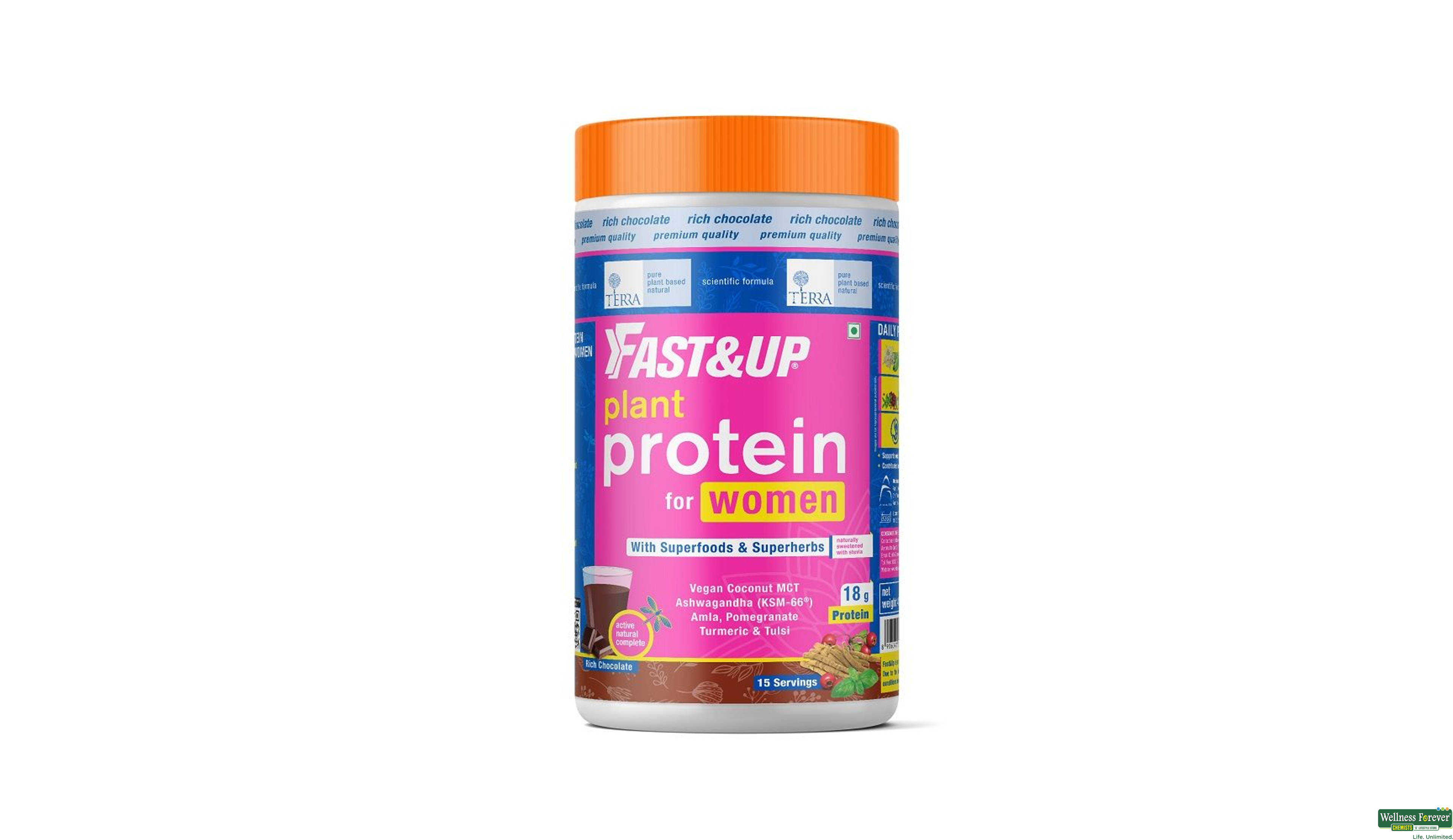 FAST/UP PLANT PROTEIN WOMEN CHOC 450GM- 1, 450GM, 