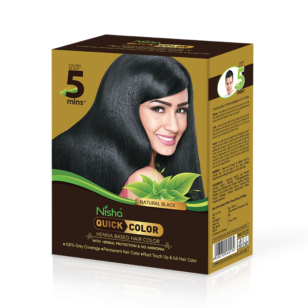 Nisha Natural Henna Based Hair Color Natural Brown Pack of 12: Buy sachet  of 30.0 gm Powder at best price in India | 1mg