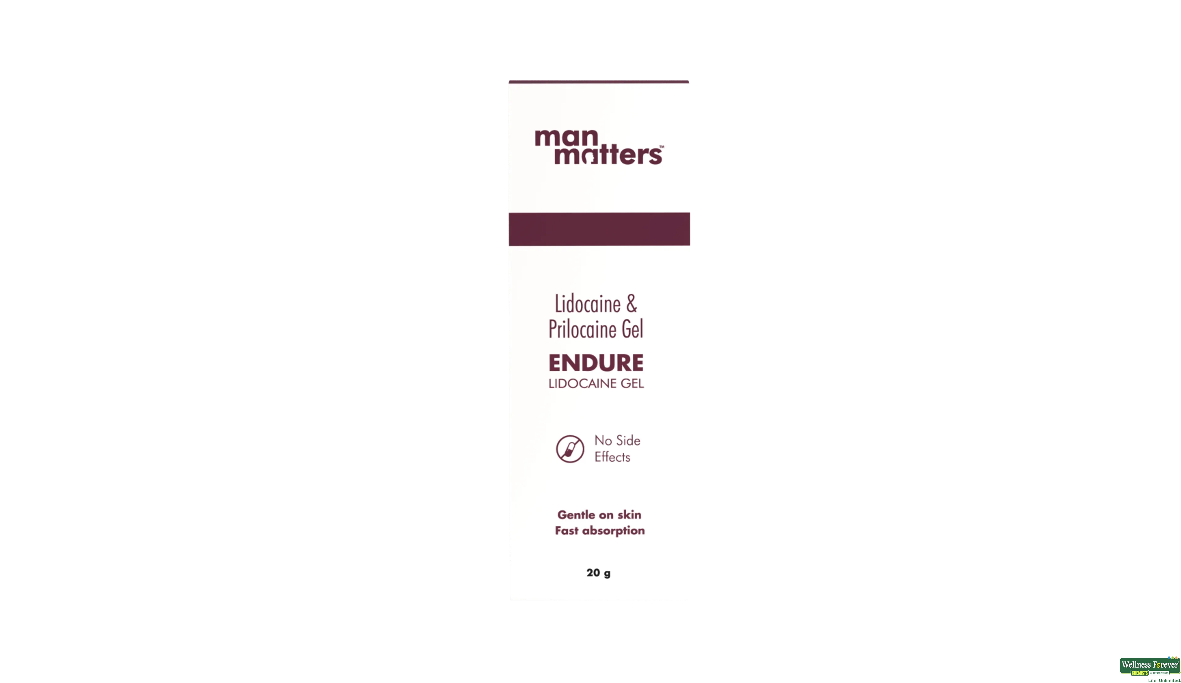 MAN MATTERS ENDURE LIDOCAINE GEL 20GM- 4, 20GM, 