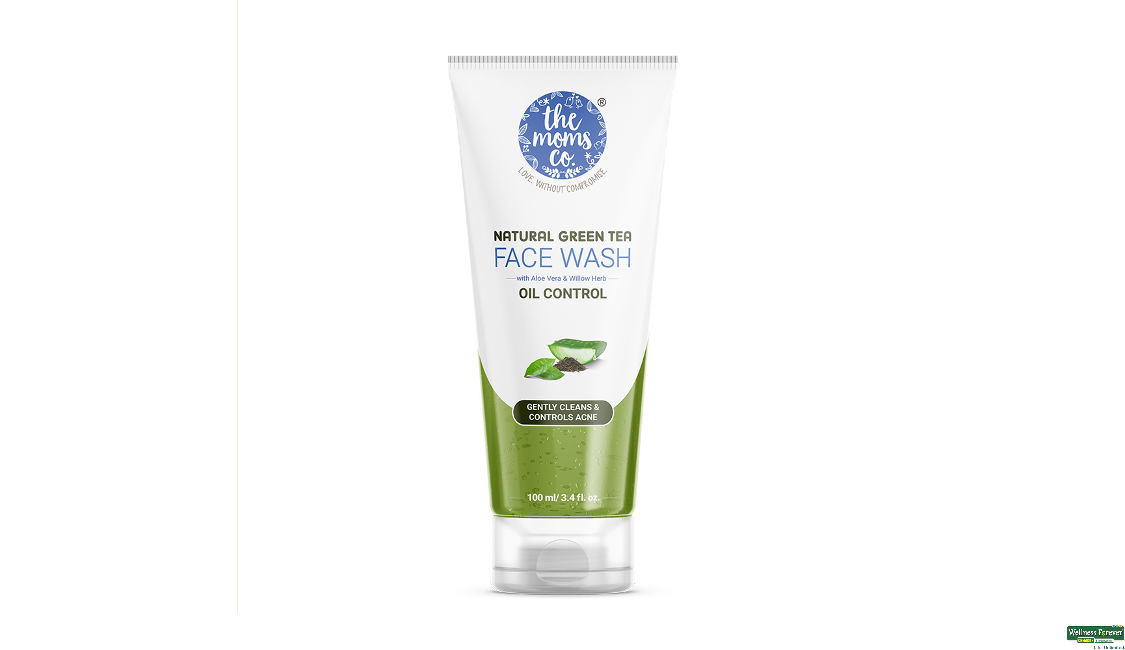 NATURAL GREEN TEA FACE WASH 100ML- 1, 100ML, 