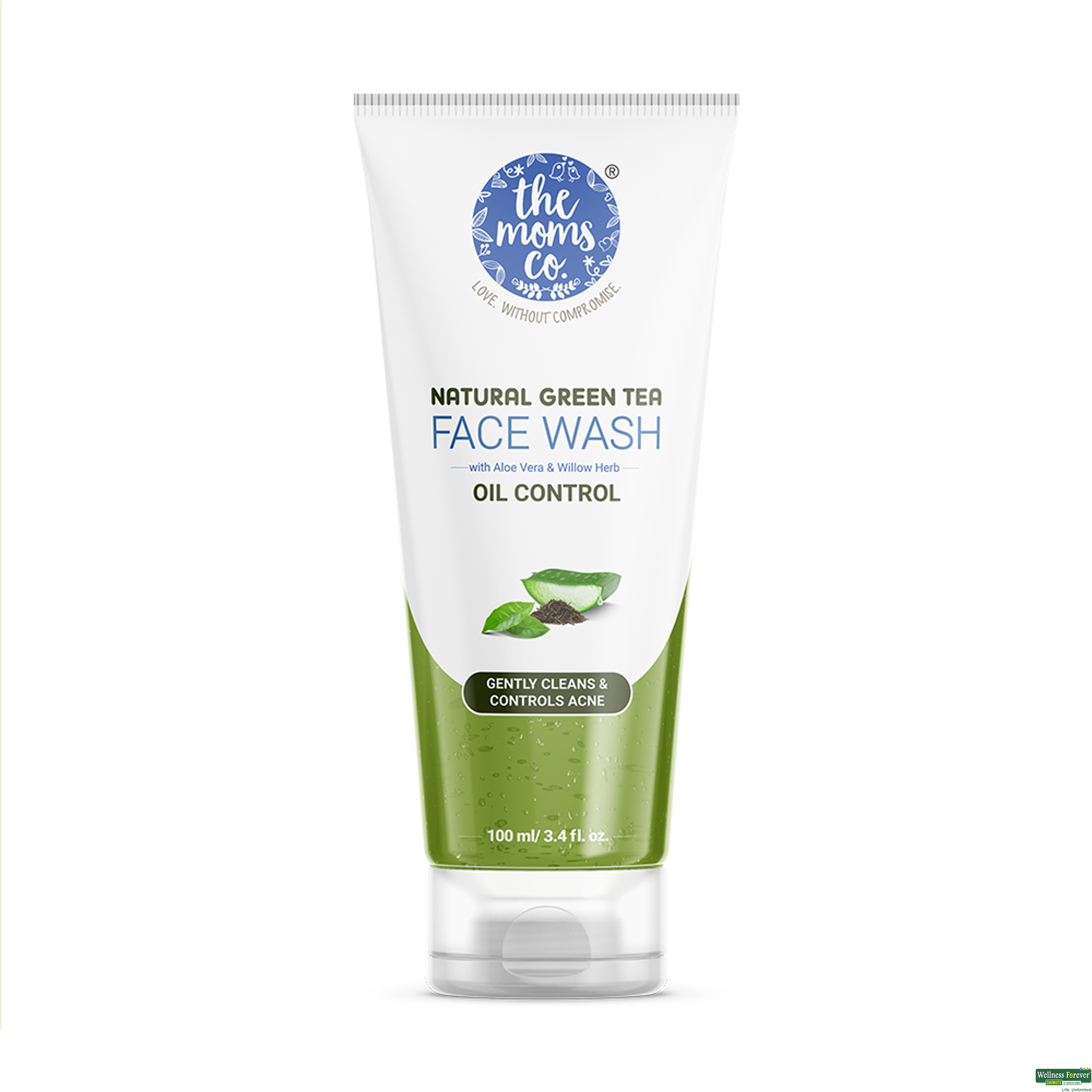 The Moms Co. Natural Green Tea Face Wash, 100 ml-image