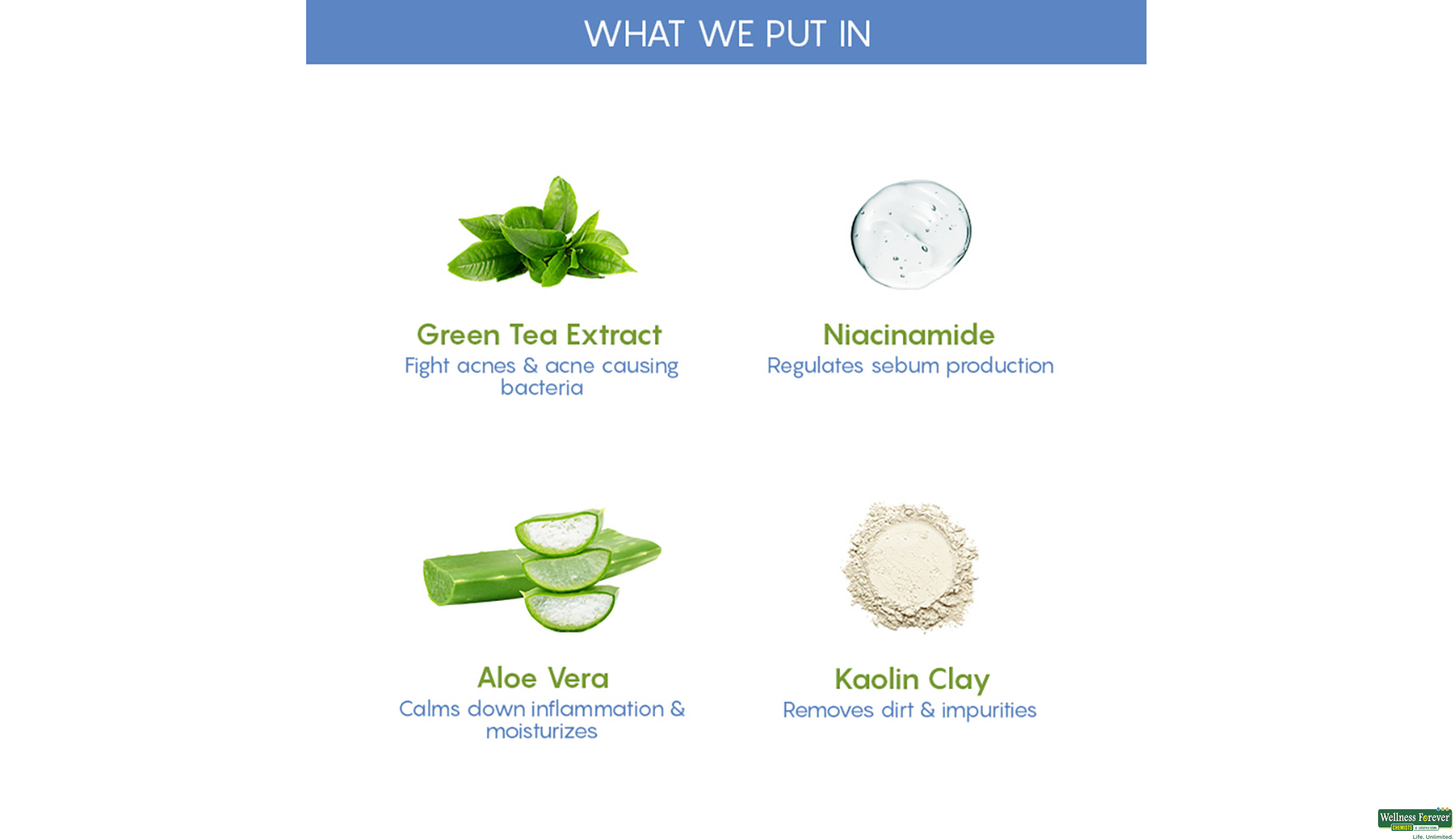 NATURAL GREEN TEA FACE WASH 100ML- 5, 100ML, 