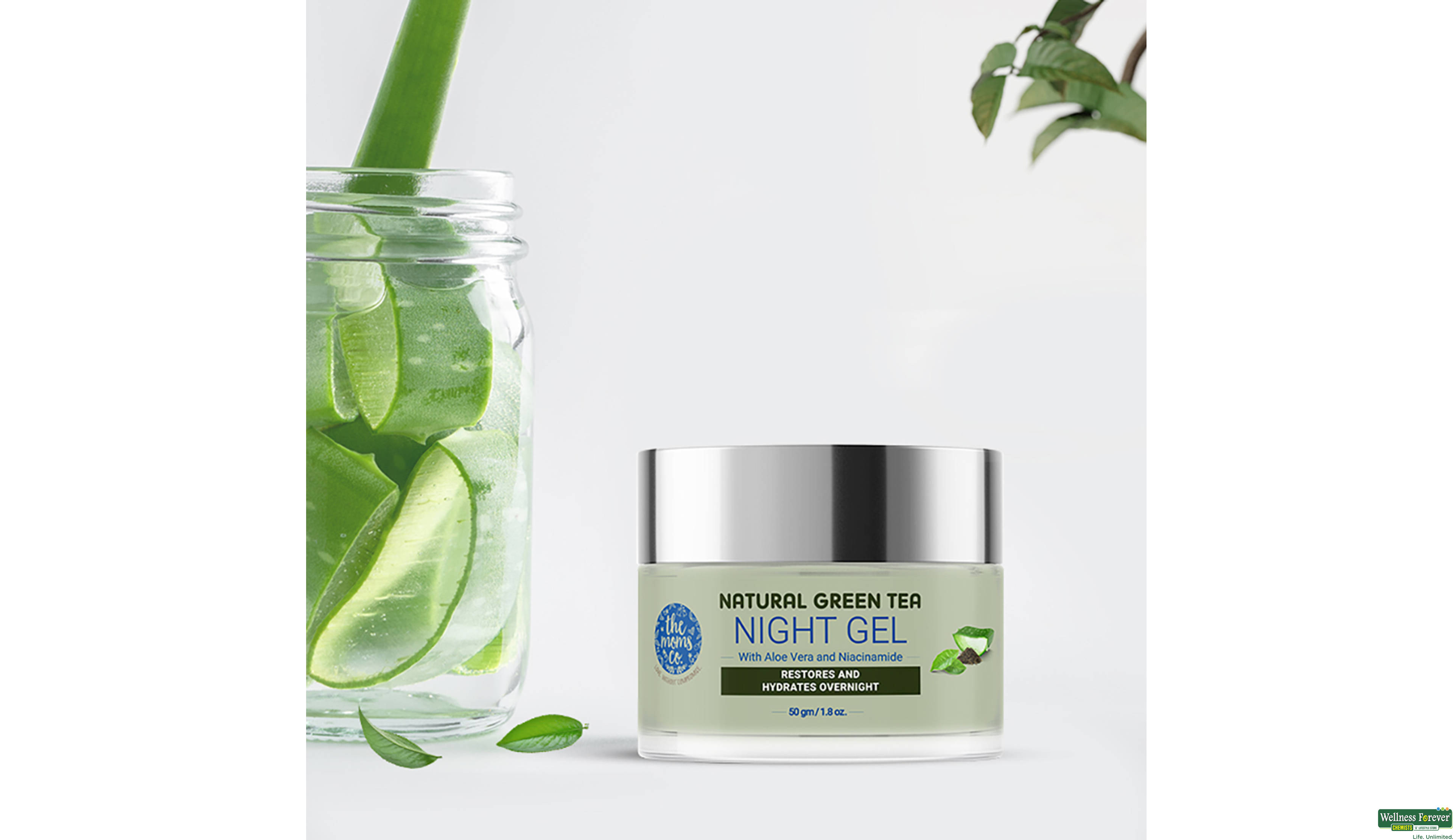 NATURAL GREEN TEA NIGHT GEL 50GM- 4, 50GM, 