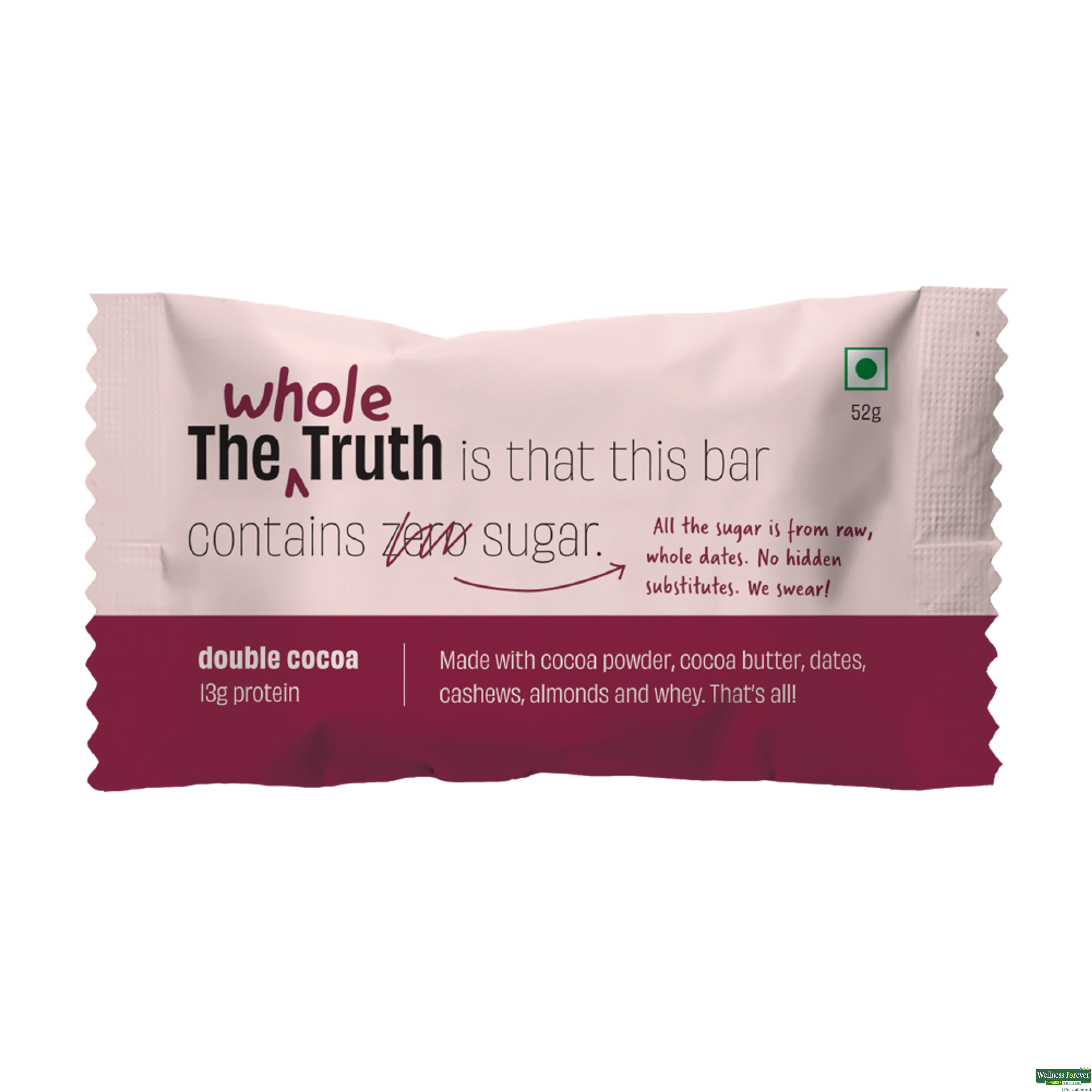 THE WHOLE T BAR COCOA PROTEIN 52GM-image