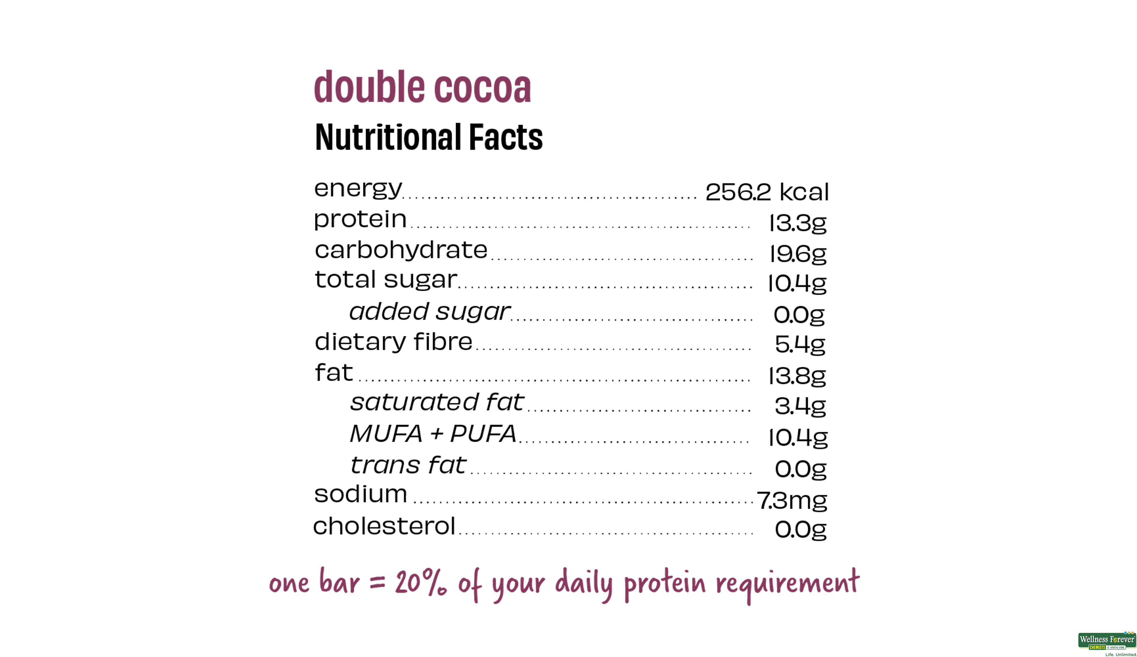 THE WHOLE T BAR COCOA PROTEIN 52GM- 8, 52GM, null