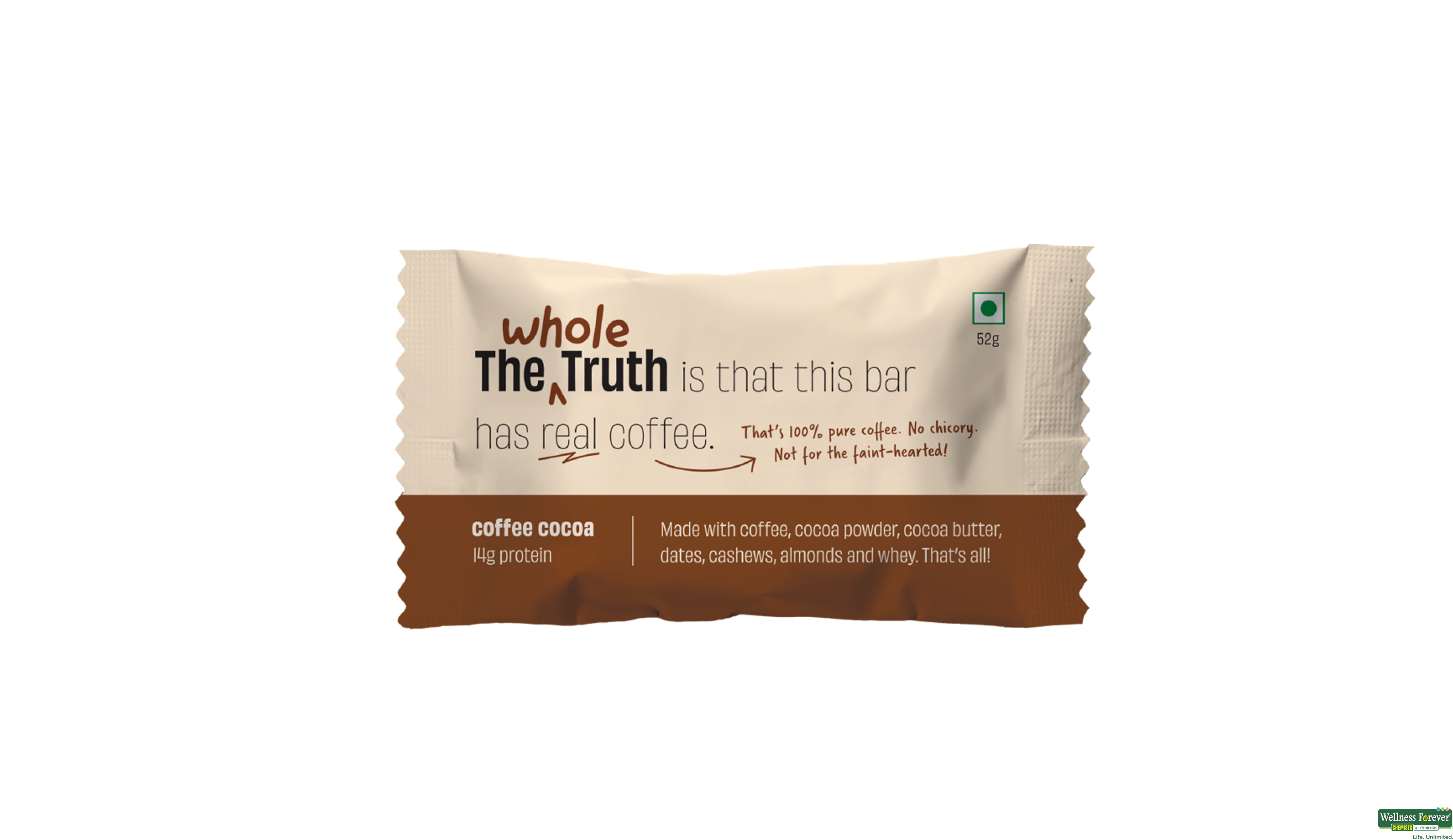 THE WHOLE T BAR COFFEE COCOA PROTEIN 52GM- 1, 52GM, null