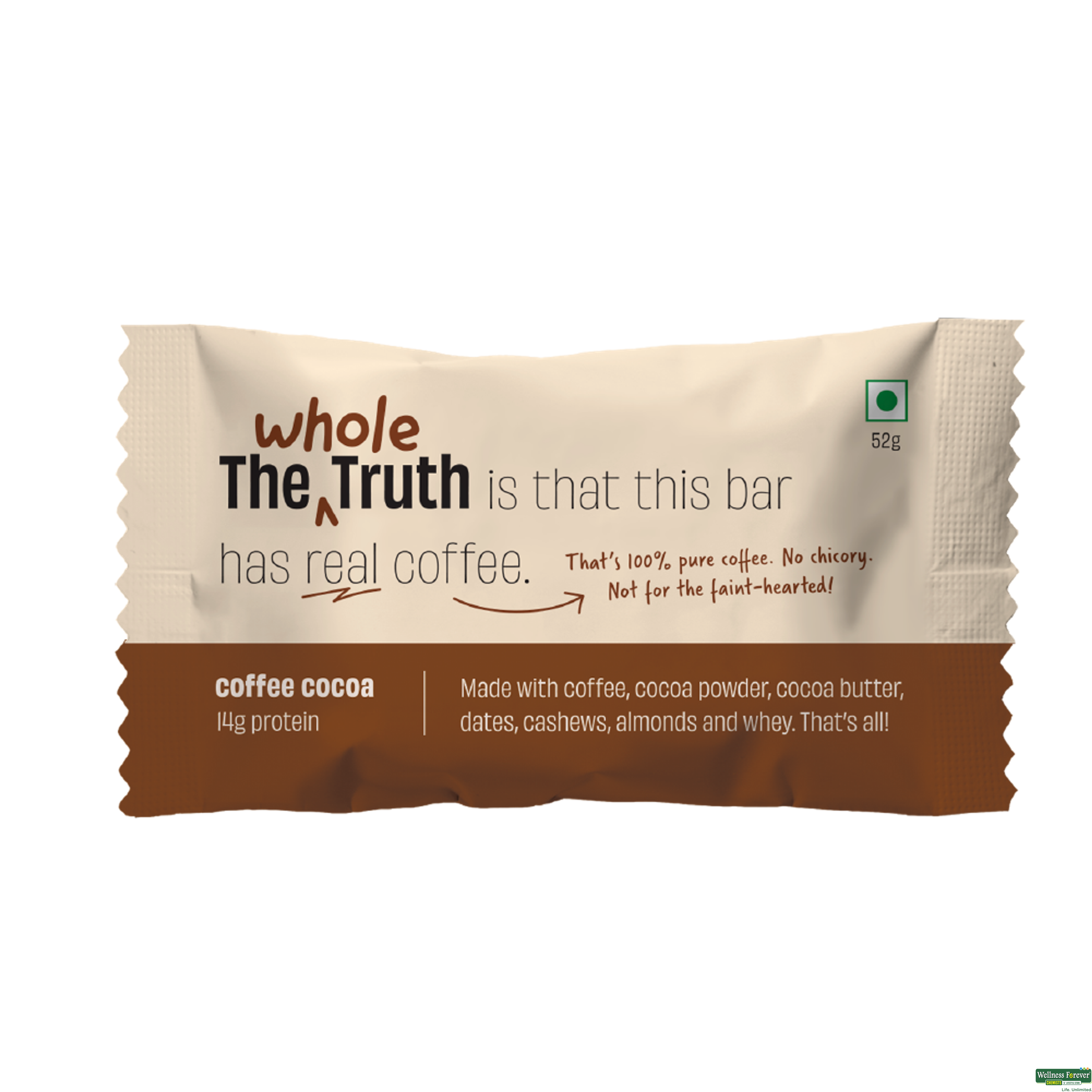 THE WHOLE T BAR COFFEE COCOA PROTEIN 52GM-image