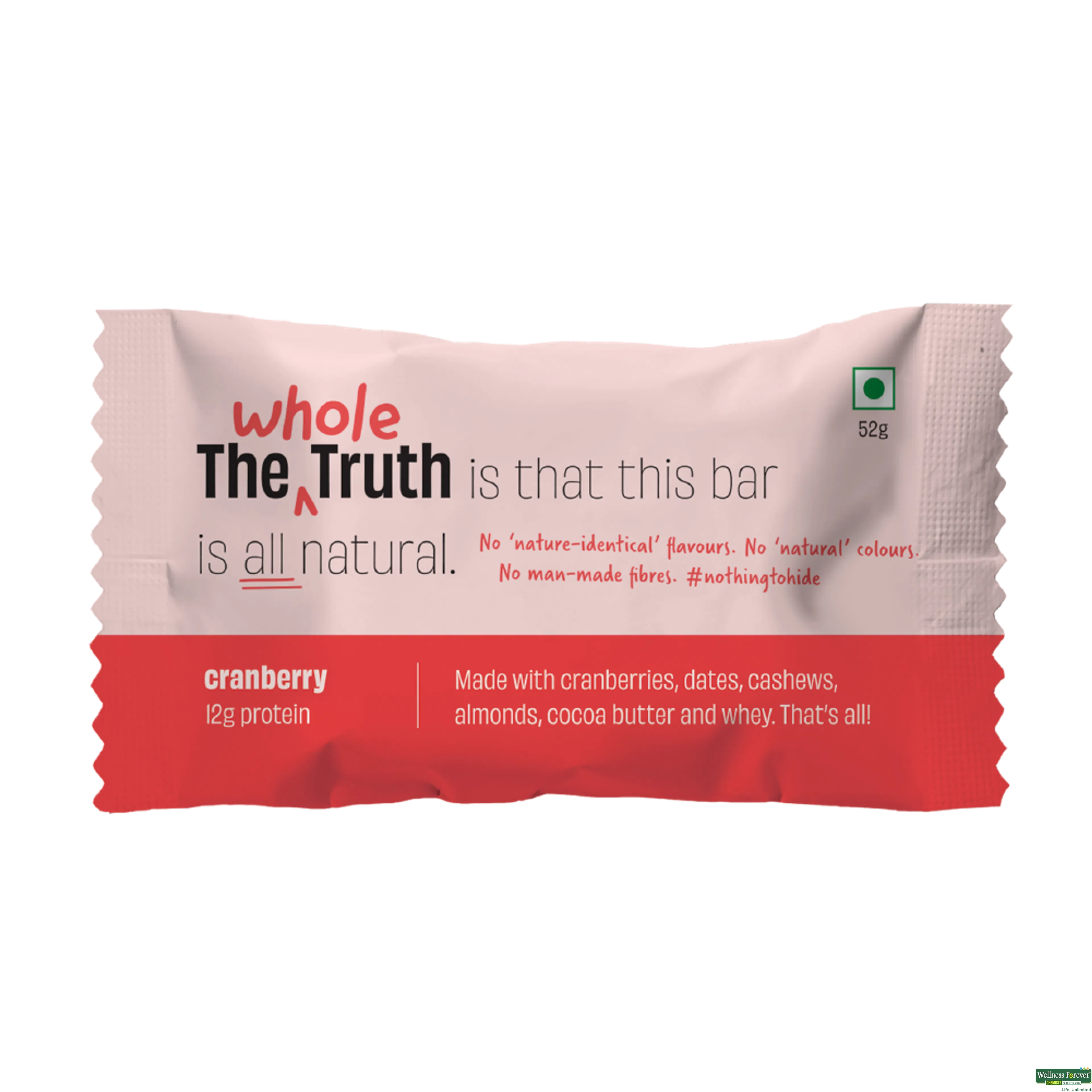 THE WHOLE T BAR CRANBERRY PROTEIN 52GM-image