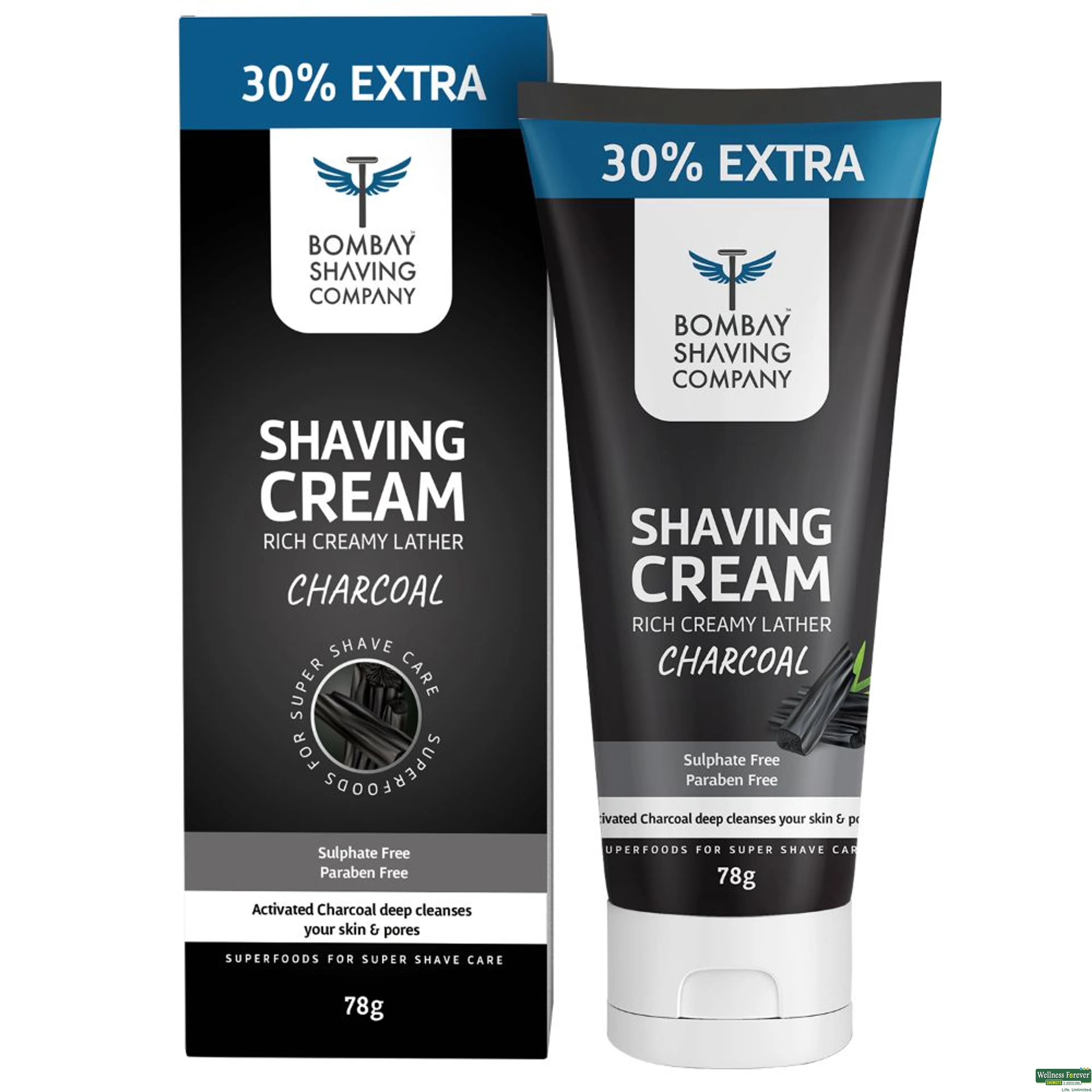 BOMBAY SHAVING CHARCOAL SHAVING CREAM 78GM-image