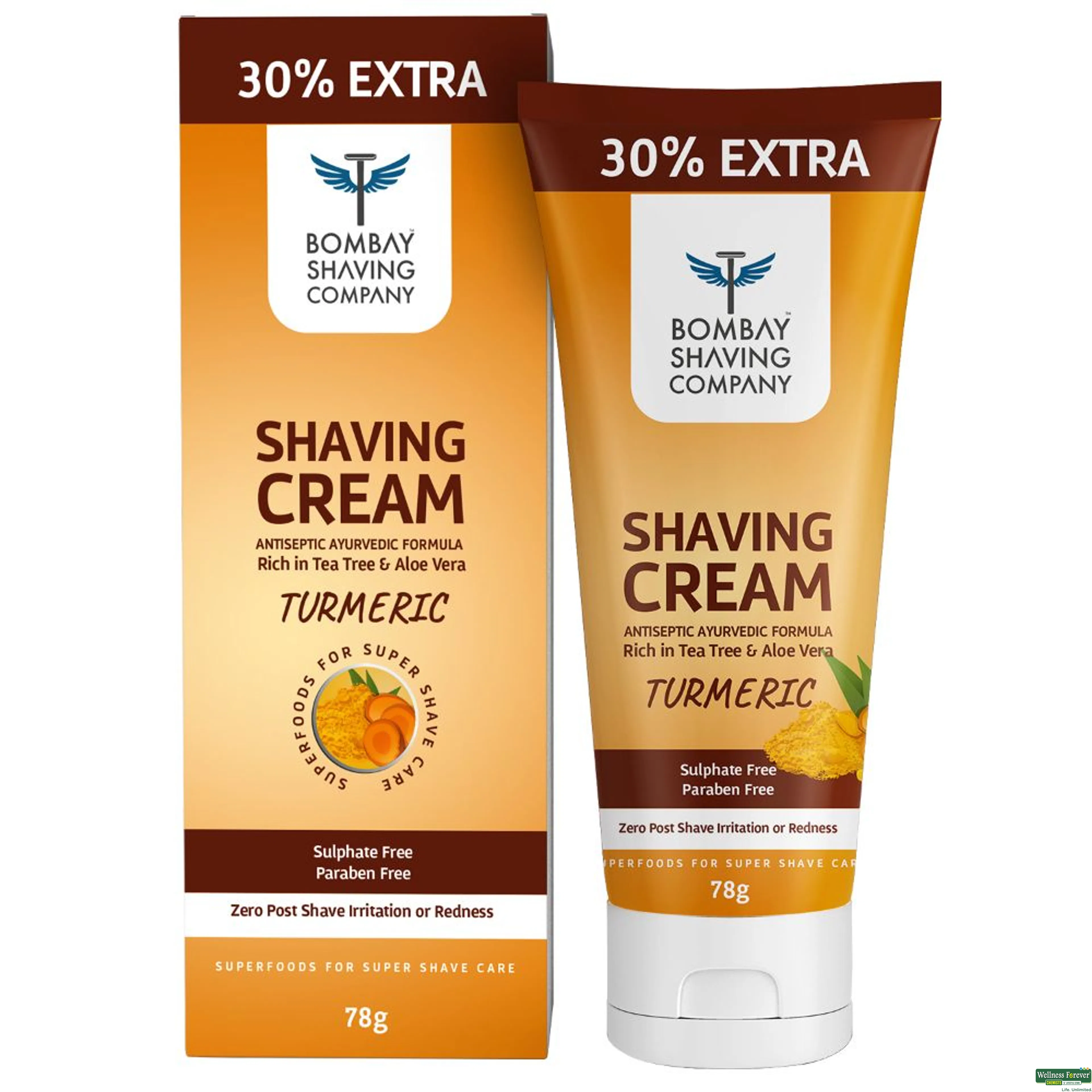 BOMBAY SHAVING TURMERIC SHAVING CREAM 78GM-image