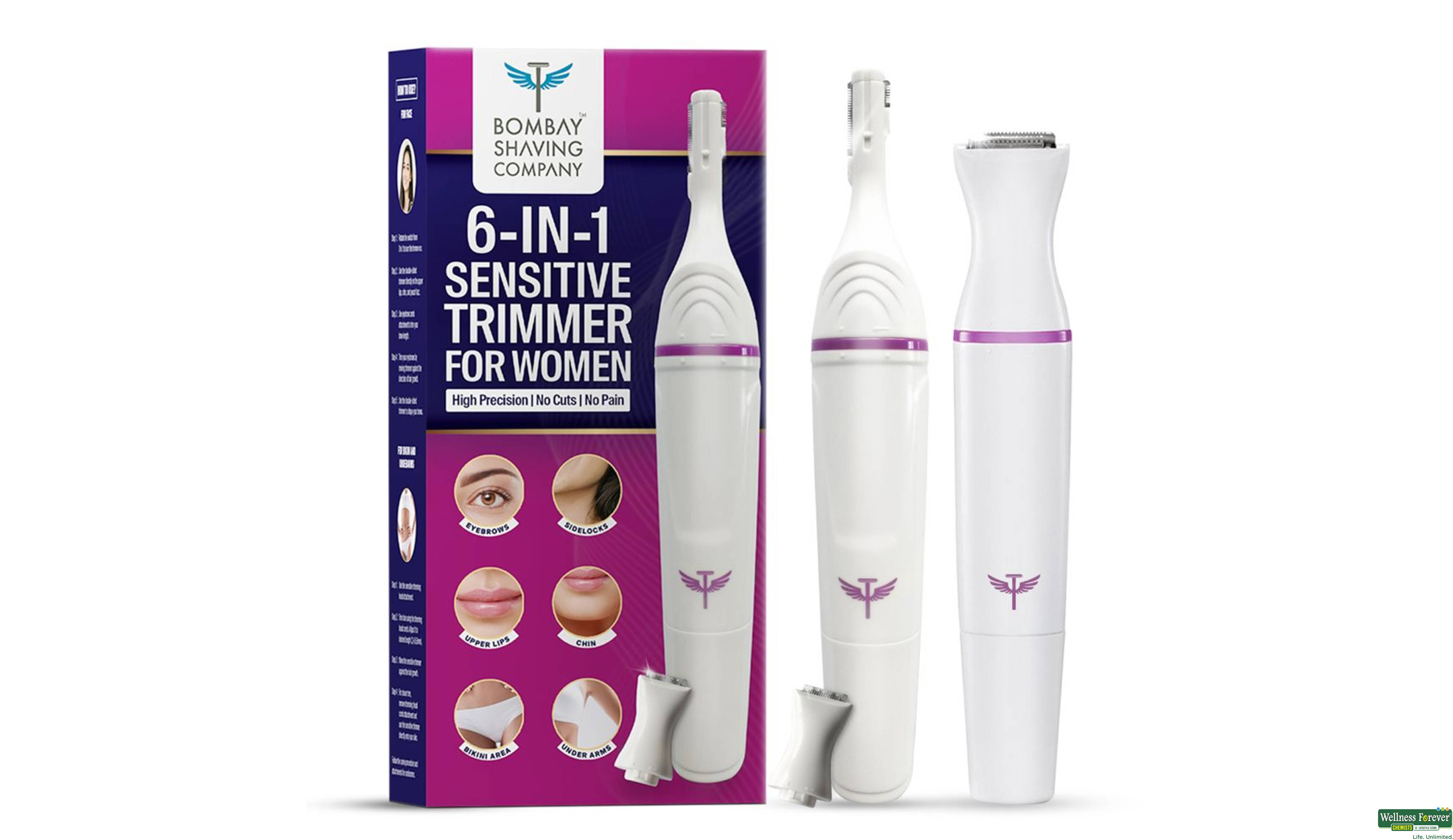 BOMBAY SHAVING 6 IN 1 SENSITIVE TRIMMER FOR WOMEN 1PC- 1, 1PC, 