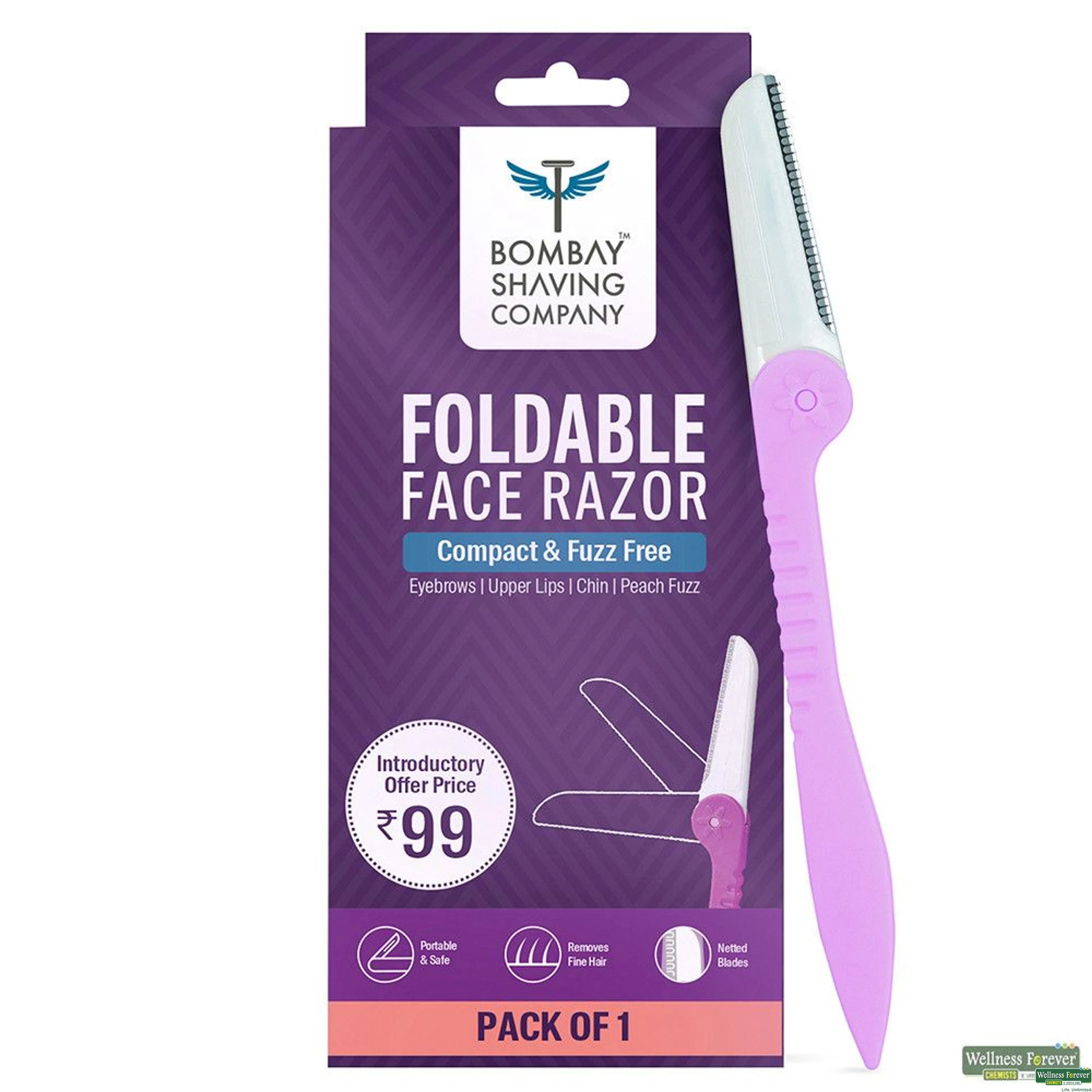 BOMBAY SHAVING FOLDABLE PRECISION FACE RAZOR FOR HER 1PC-image