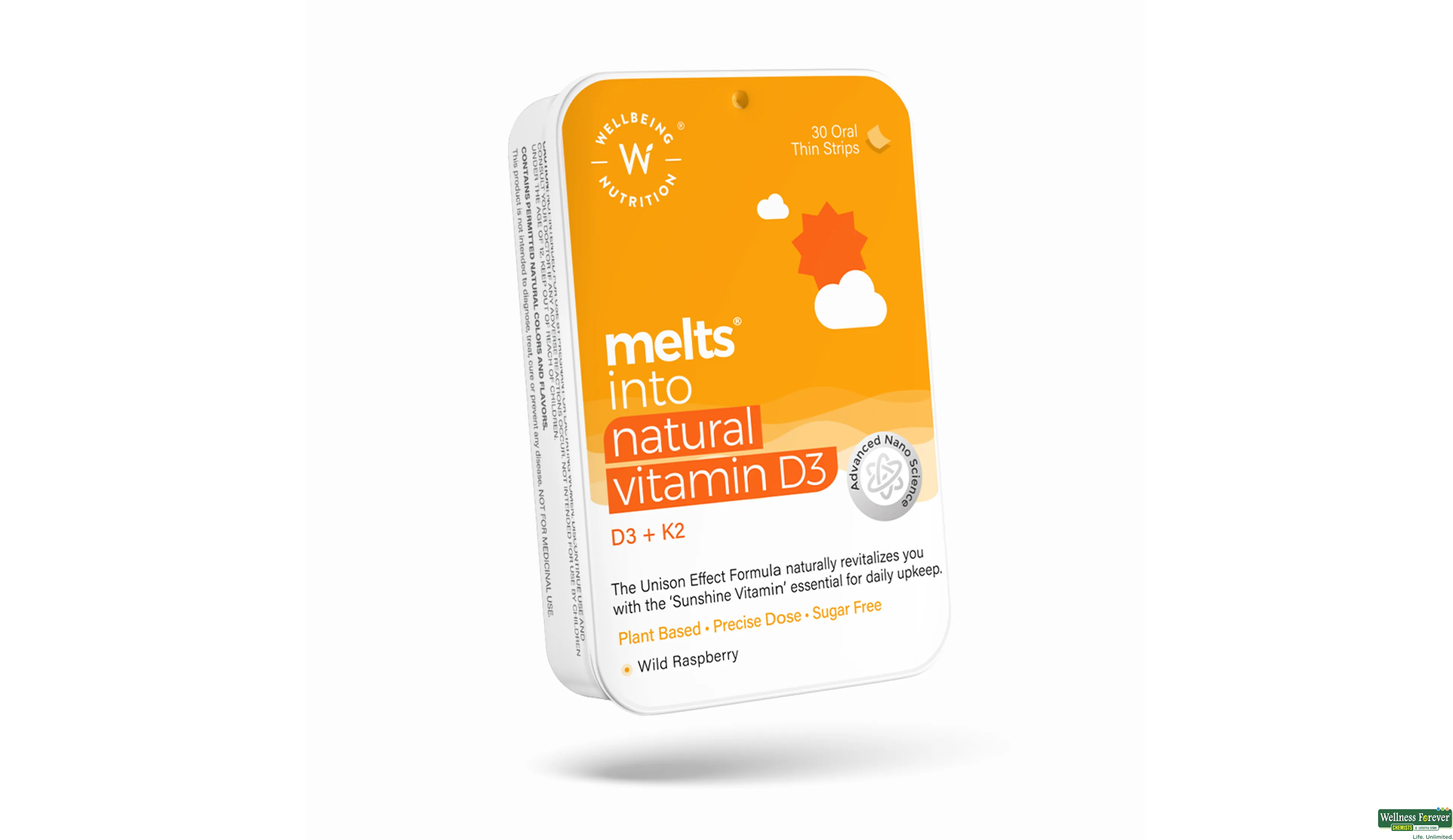 WELLBEING VITAMIN D3 + K2 30MELTS- 1, 30PC, null