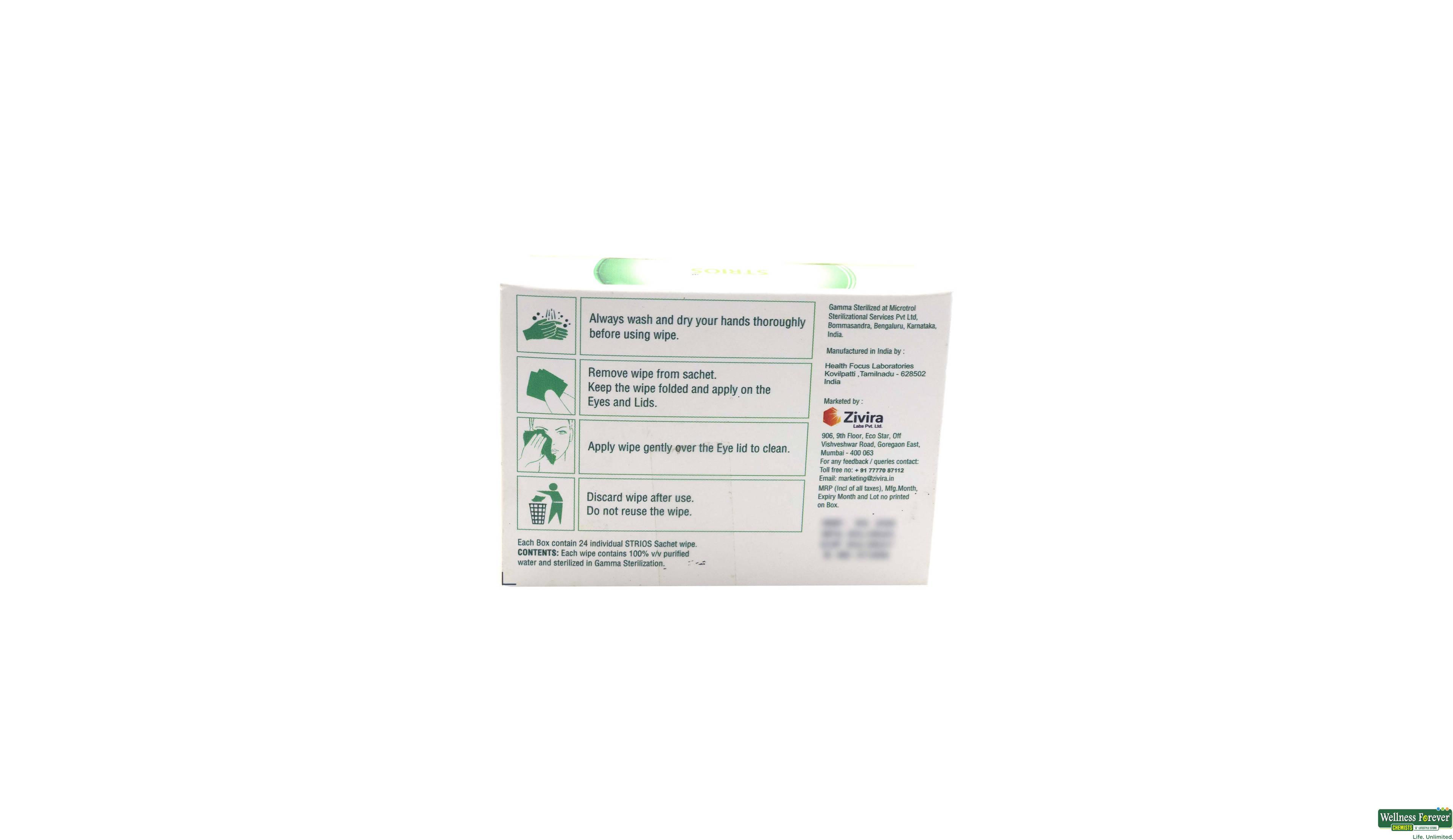 STRIOS LID WIPES 24WIPES- 2, 24PC, null