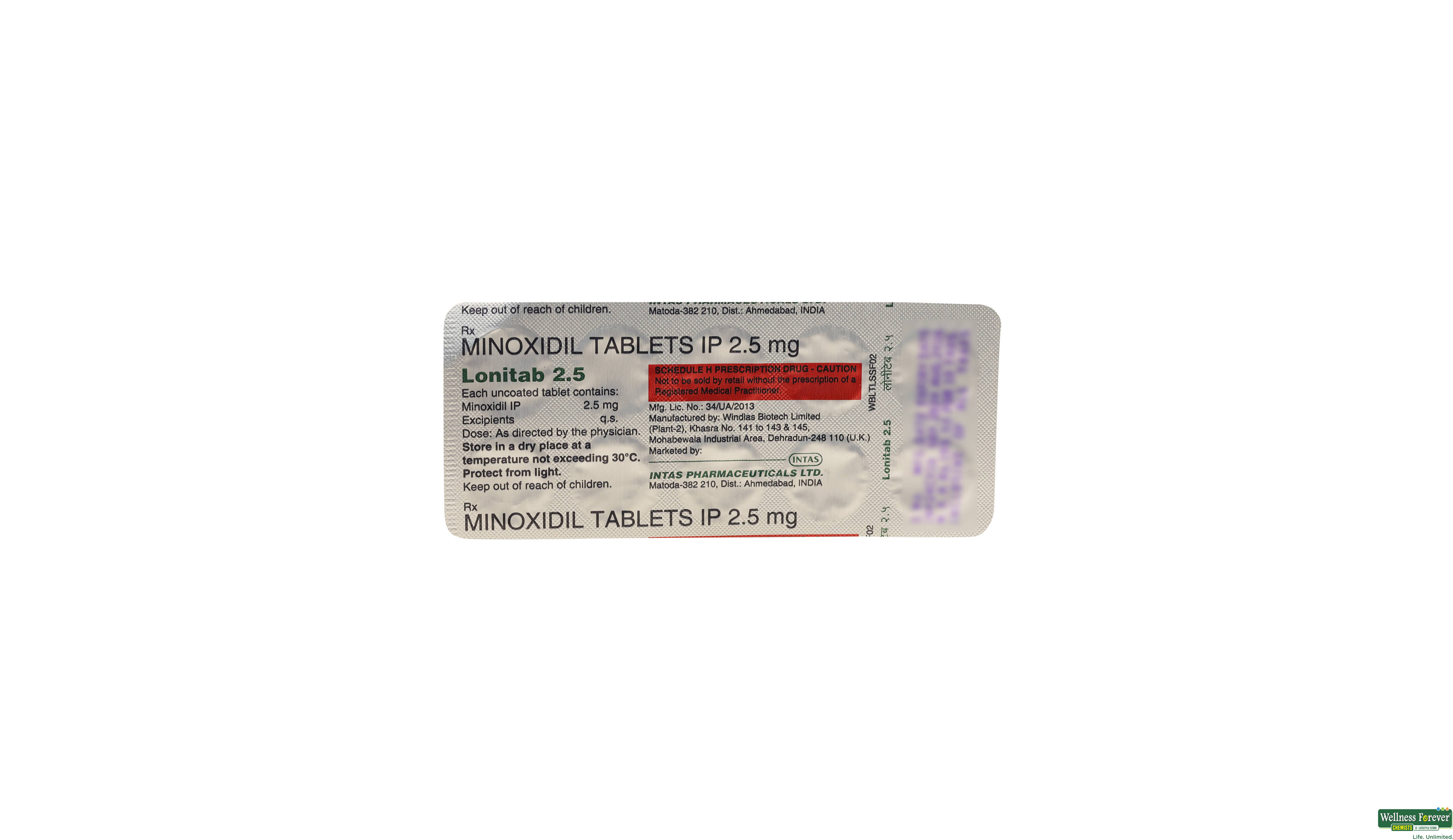 LONITAB 2.5MG 10TAB- 1, 10TAB, 