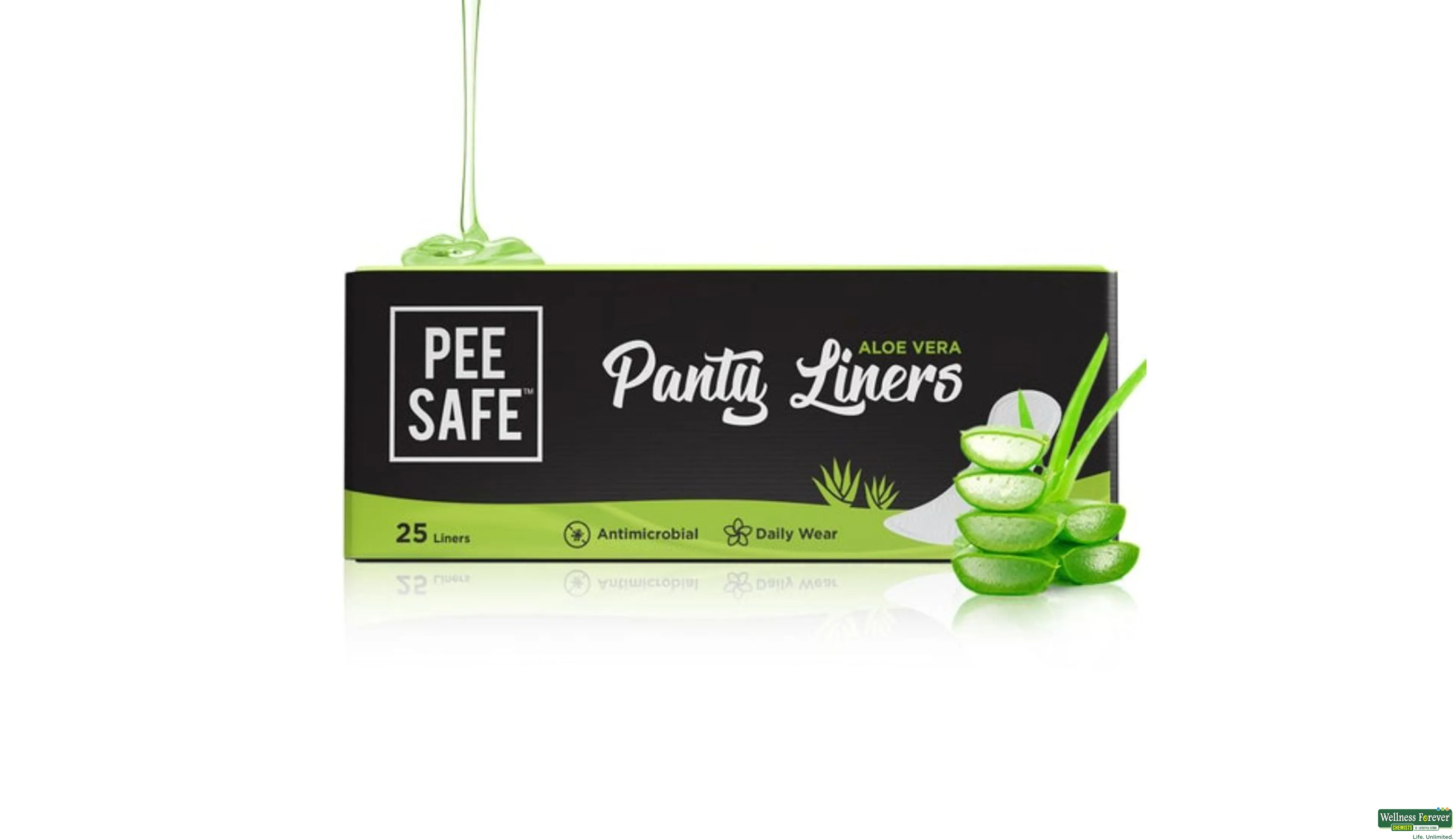 PEESAFE PANTY LINER ALOEVERA PACK 20PC- 1, 48GM, 