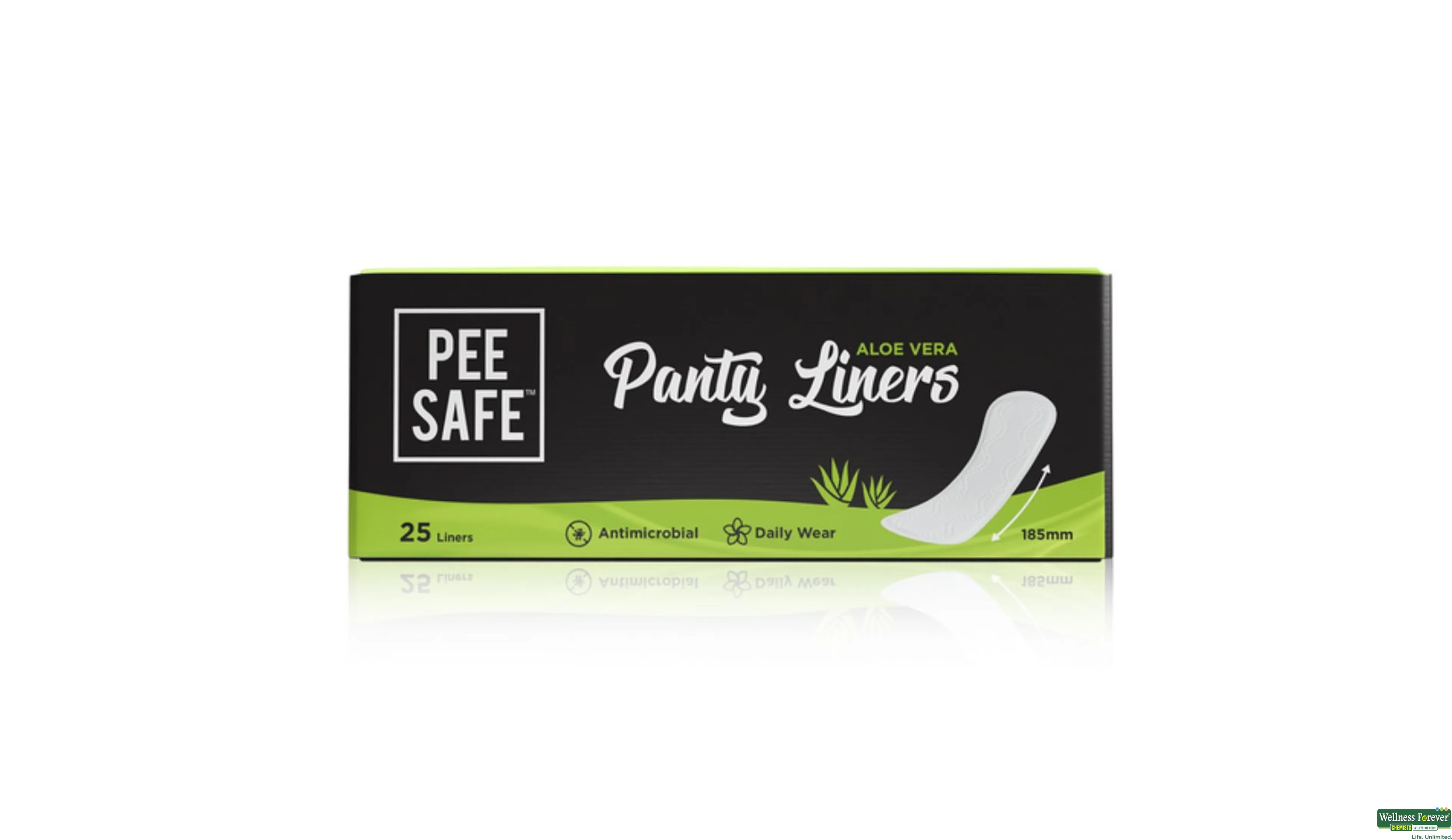 Buy PEESAFE Panty Liners For Women Daily Use with Aloe Vera (Pack of 50  Liners), Curvy Design For Extra Comfort, Cottony-Soft Surface With 185mm  Wide