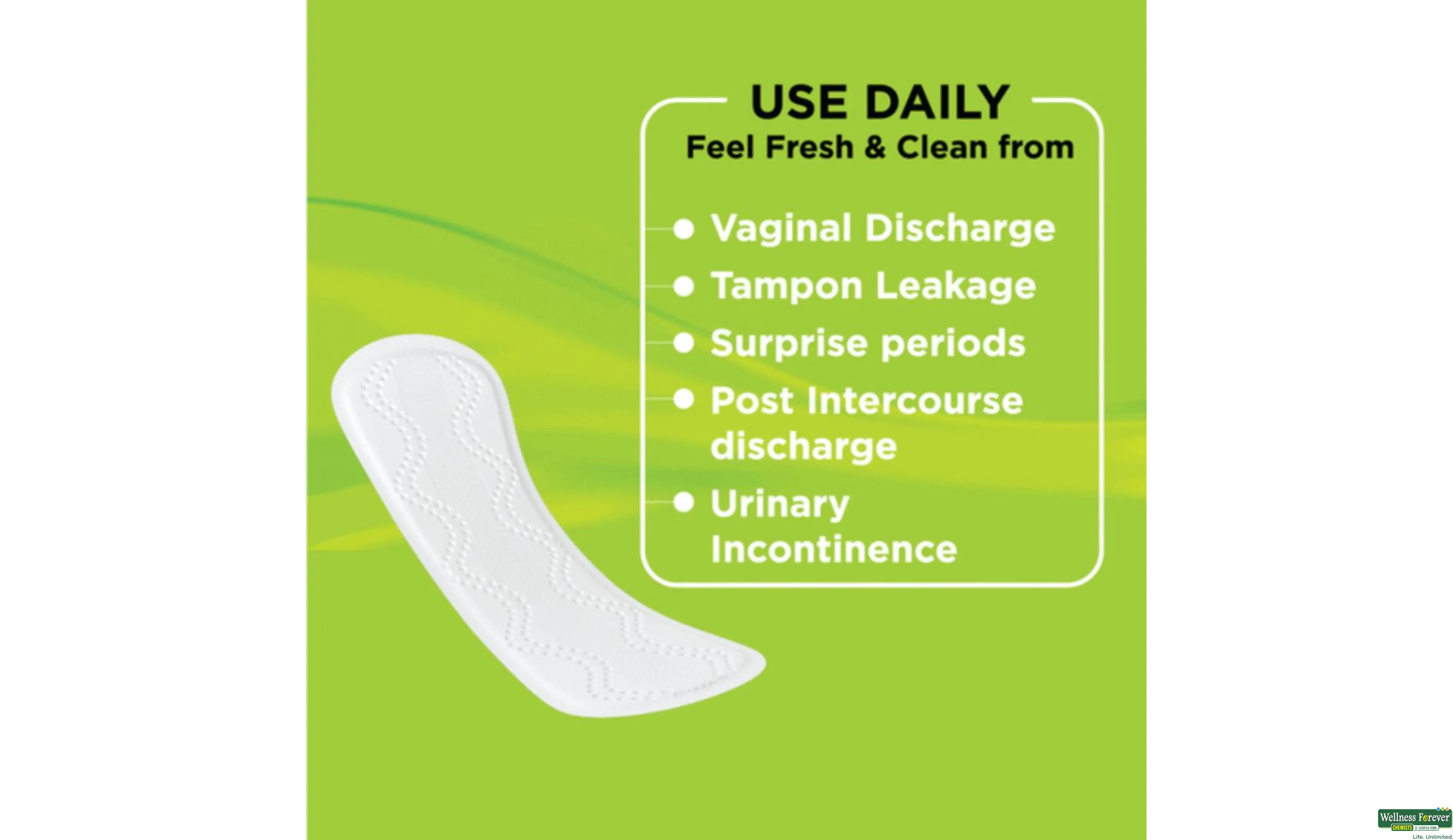 PEESAFE PANTY LINER ALOEVERA PACK 20PC- 5, 48GM, 