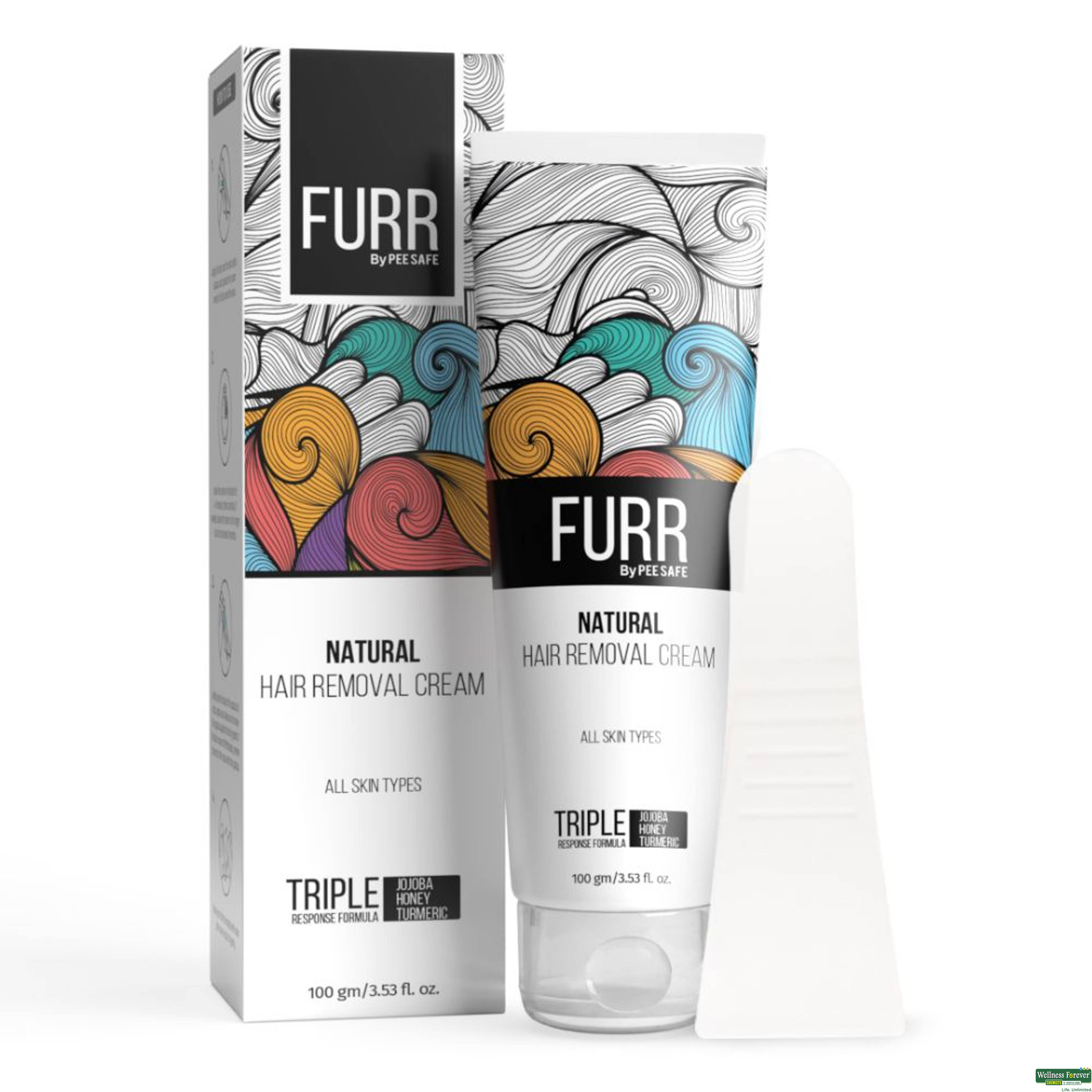 Furr by Pee Safe Natural Hair Removal Cream, 100 g-image