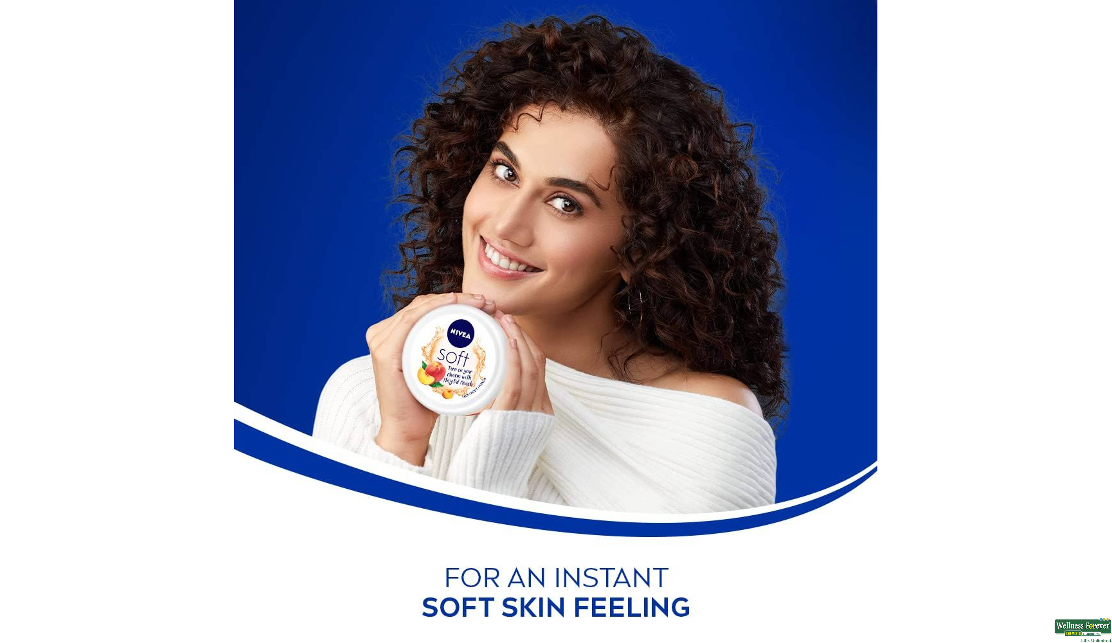 NIVEA SOFT MOISTURIZER PEACH 50 ML- 3, 50ML, 