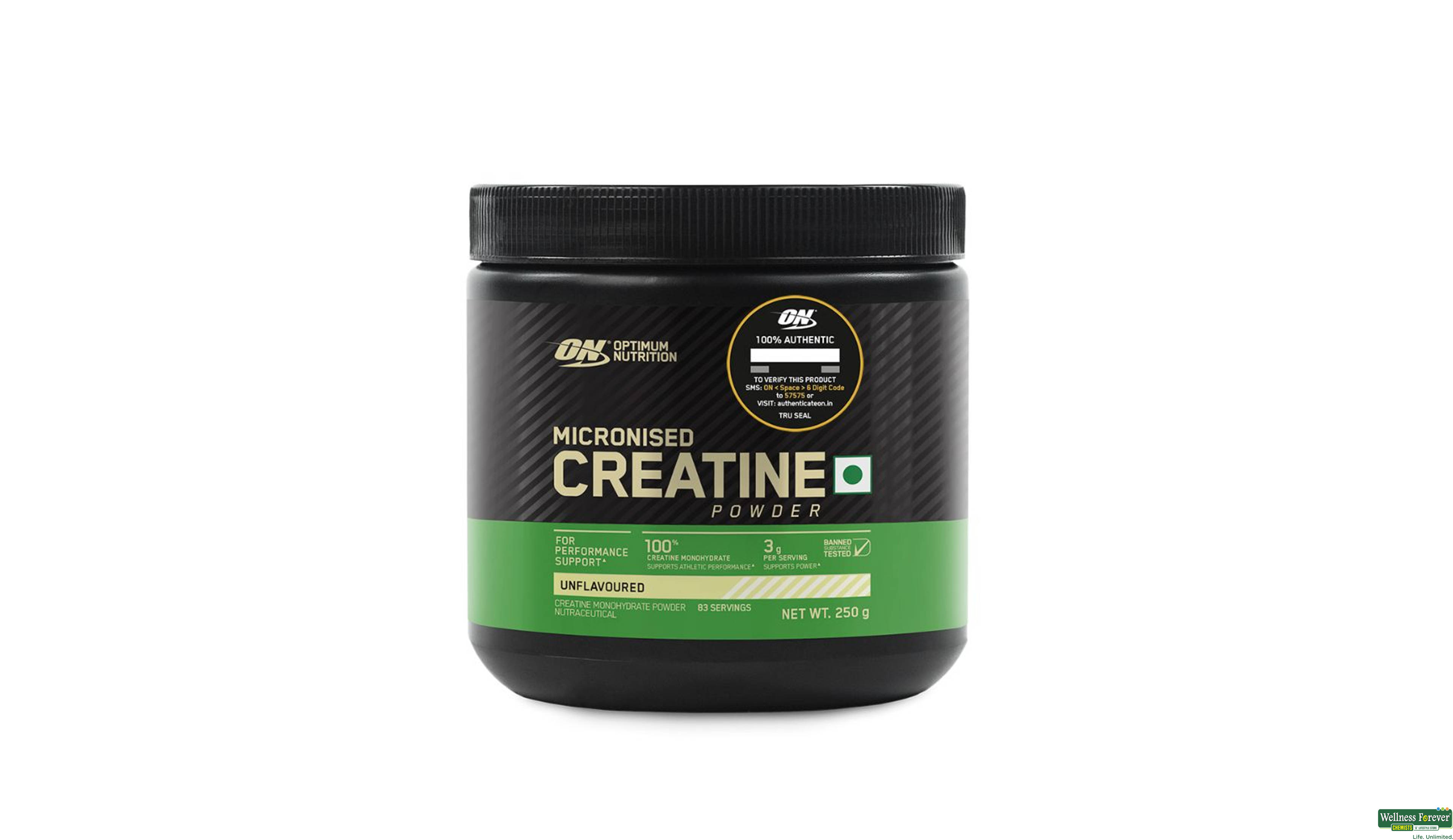 ON MICRONIZED CREATINE PWDR 250GM- 1, 250GM, 