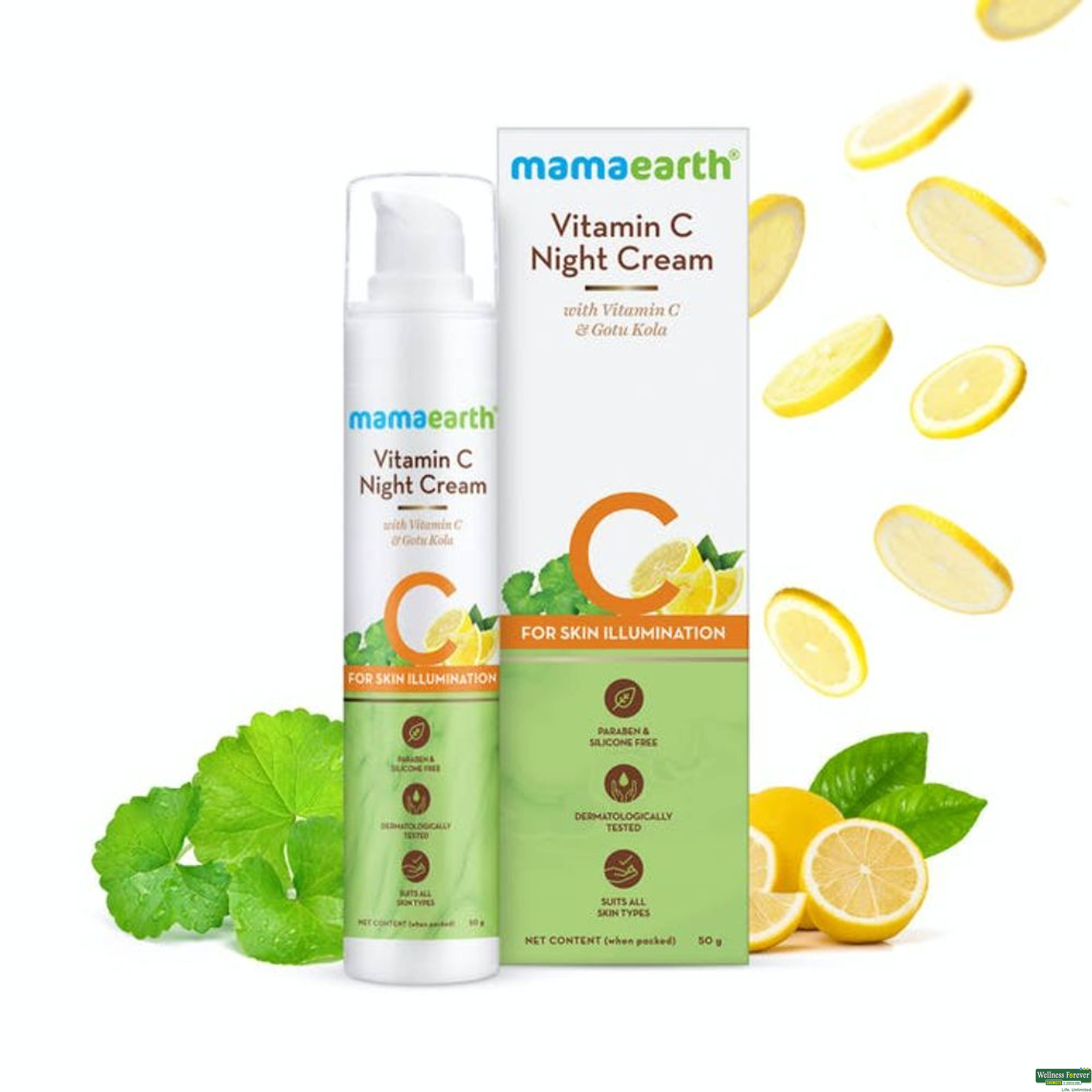 Mamaearth Vitamin C Night Cream 50g-image