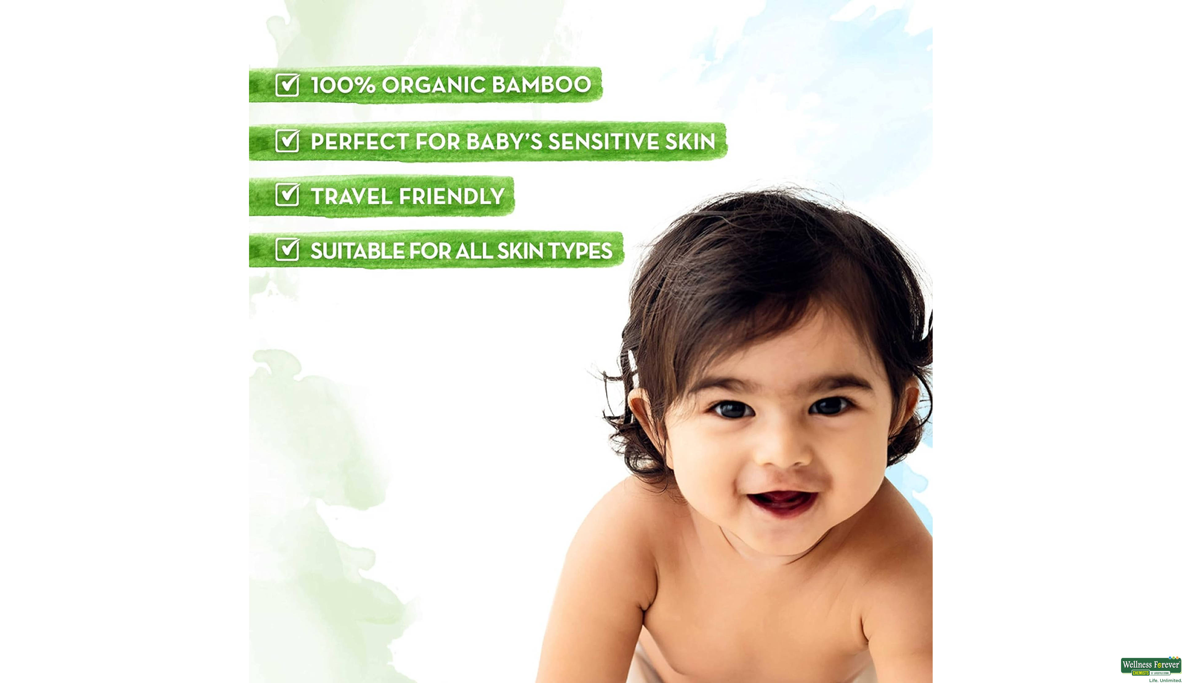 MAMAEARTH BABY WIPES 72PC- 3, 72PC, 