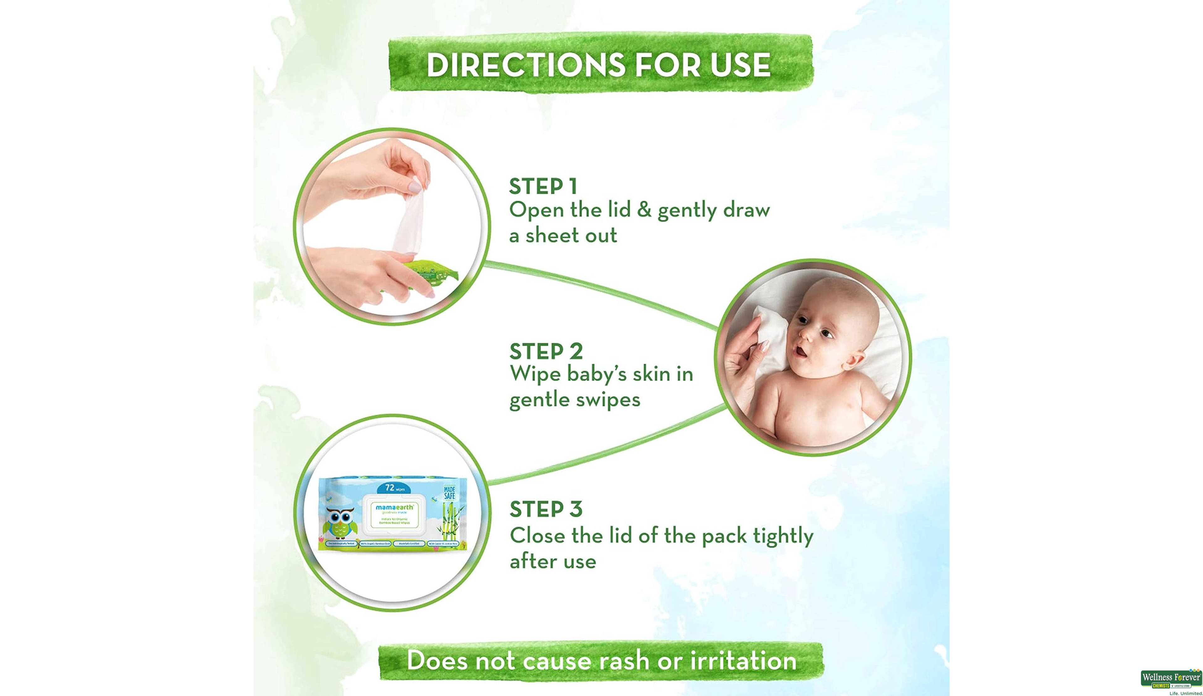 MAMAEARTH BABY WIPES 72PC- 5, 72PC, 