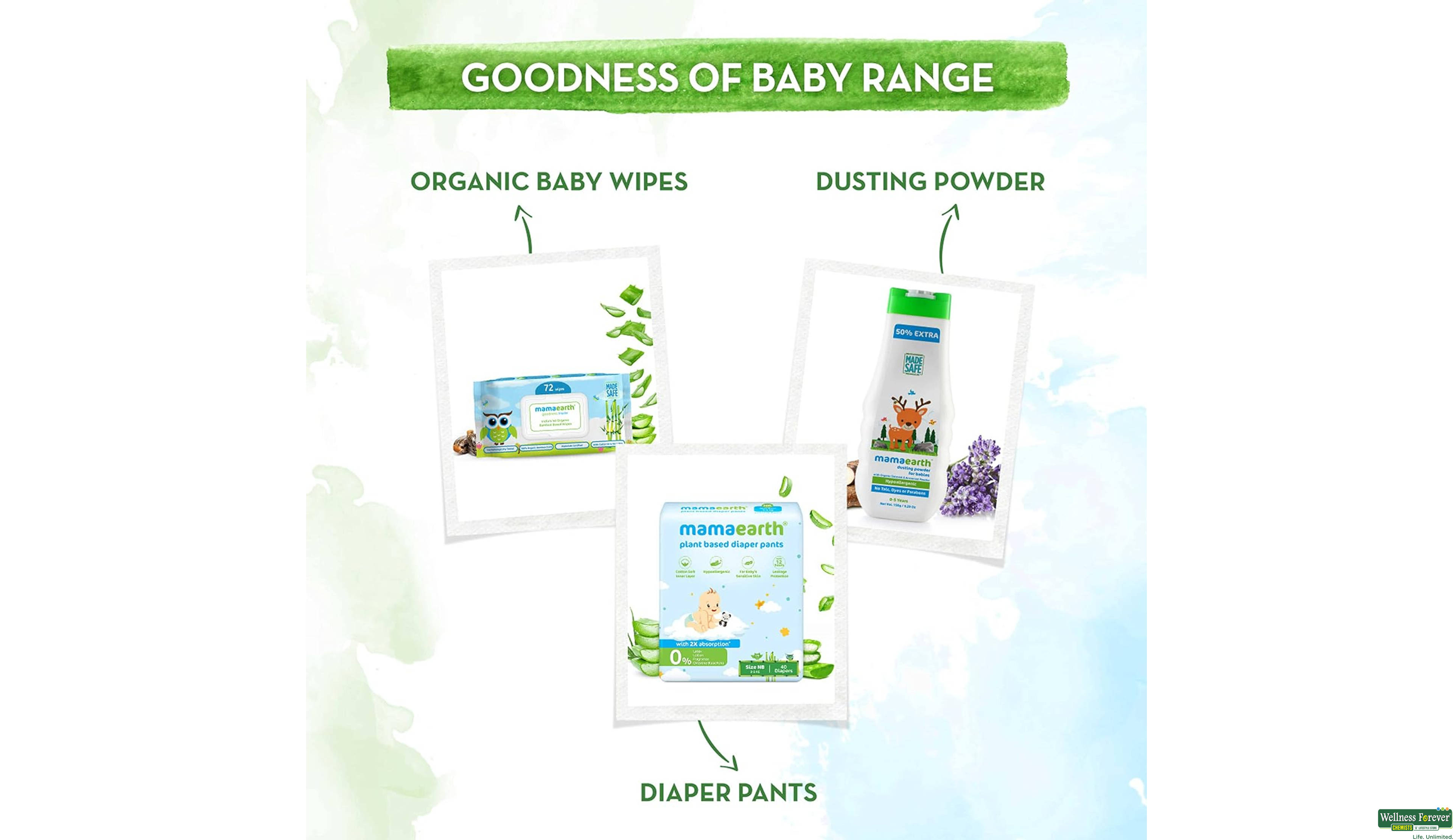 MAMAEARTH BABY WIPES 72PC- 6, 72PC, 