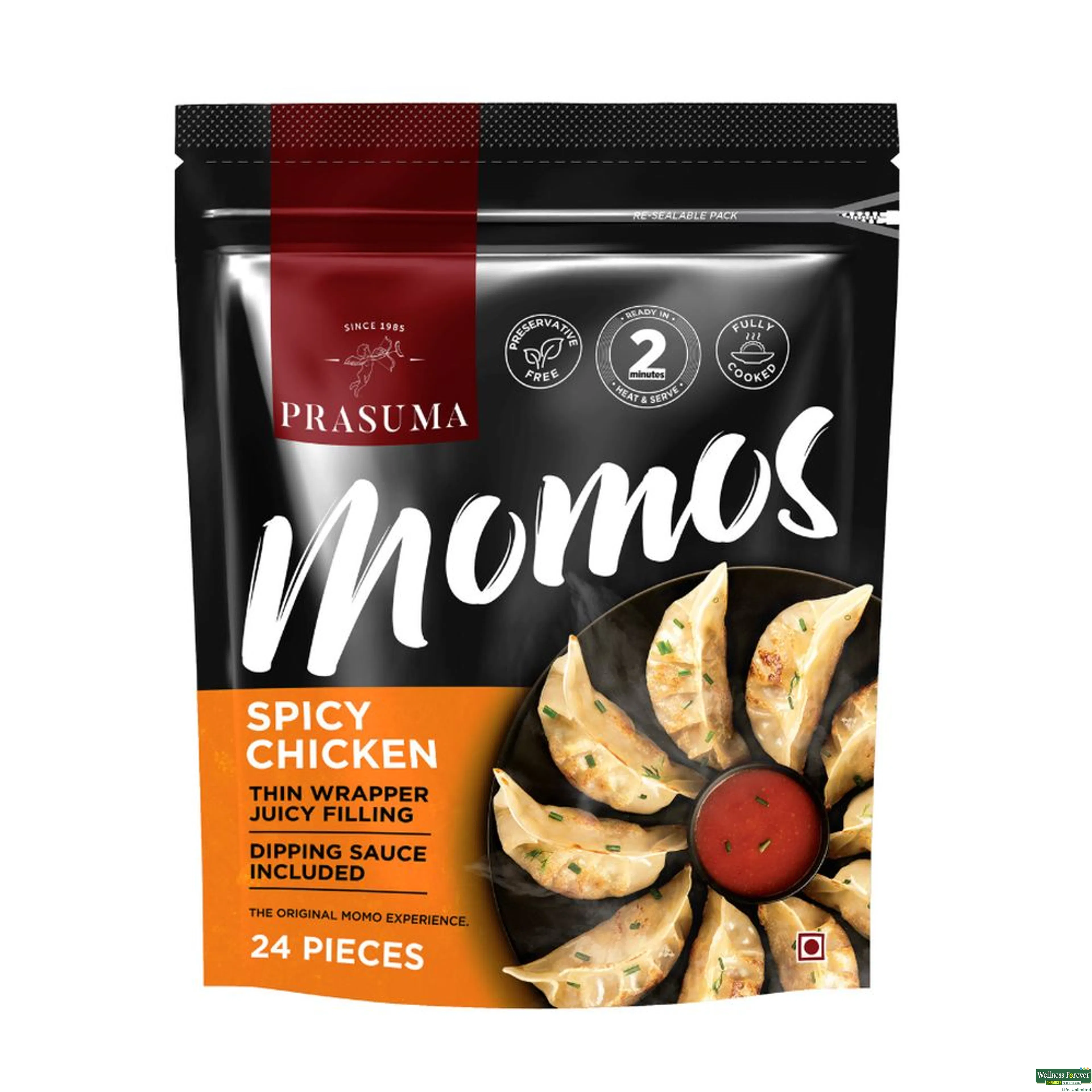 PRASUMA MOMOS SPICY CHICKEN 24PC-image