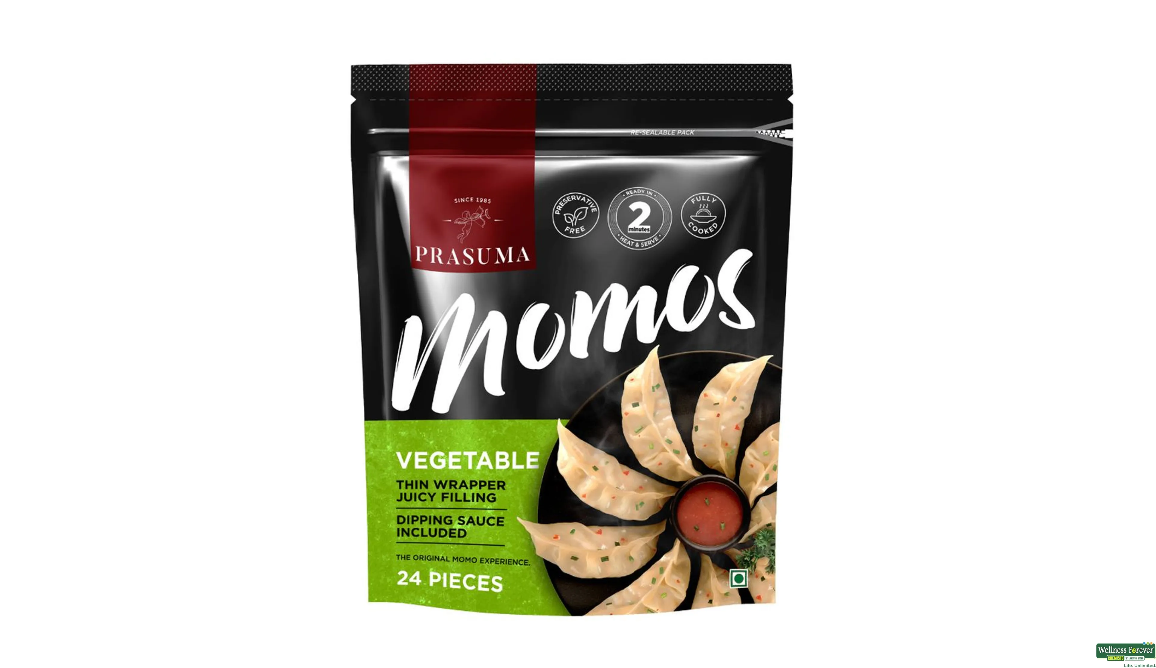 Buy Prasuma Momos, Vegetable, Frozen, 24 pcs Online at Best Prices ...