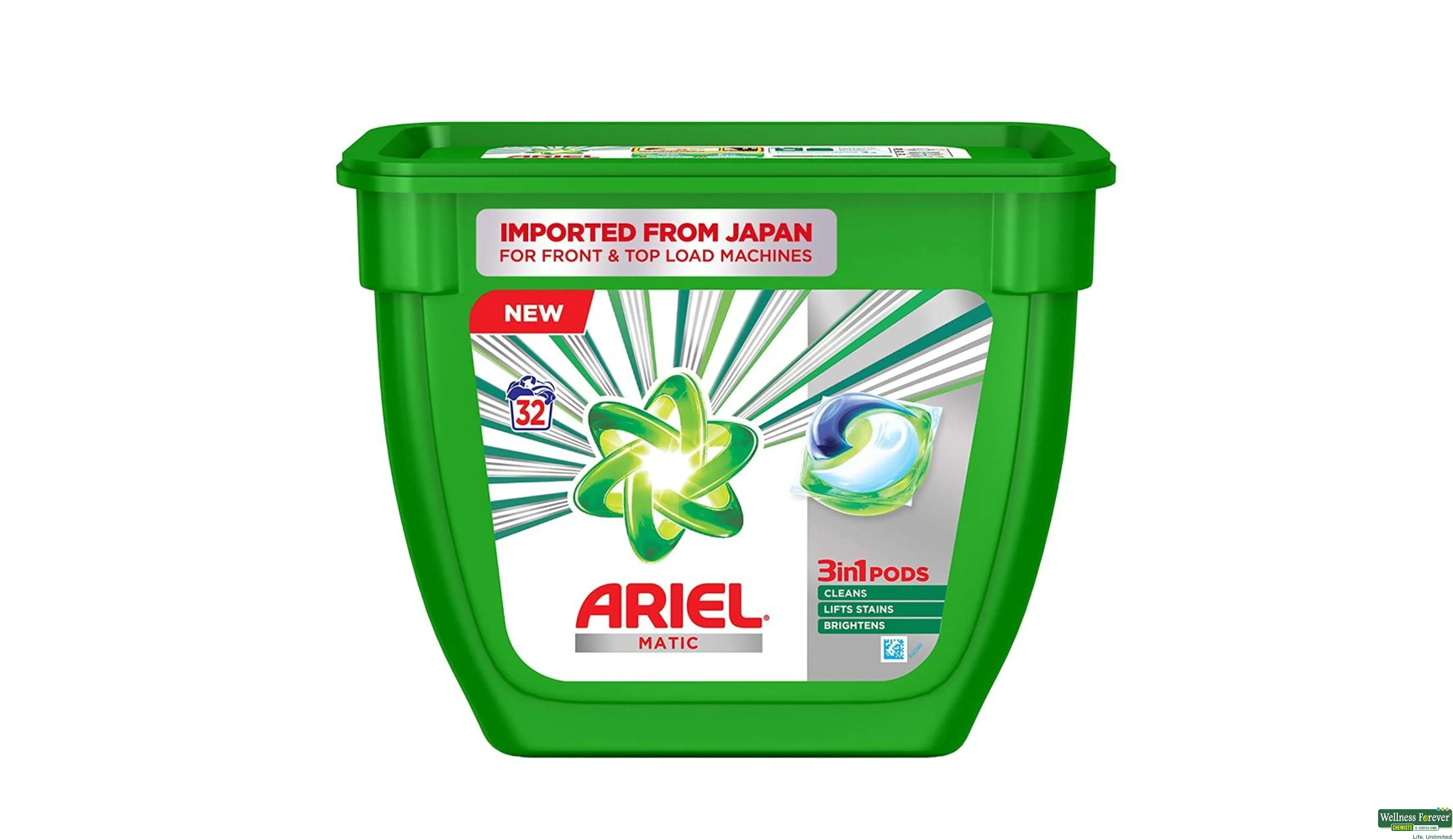 ARIEL MATIC 3IN1 PODS LIQUID DETERGENT 18PC- 2, 18PC, 