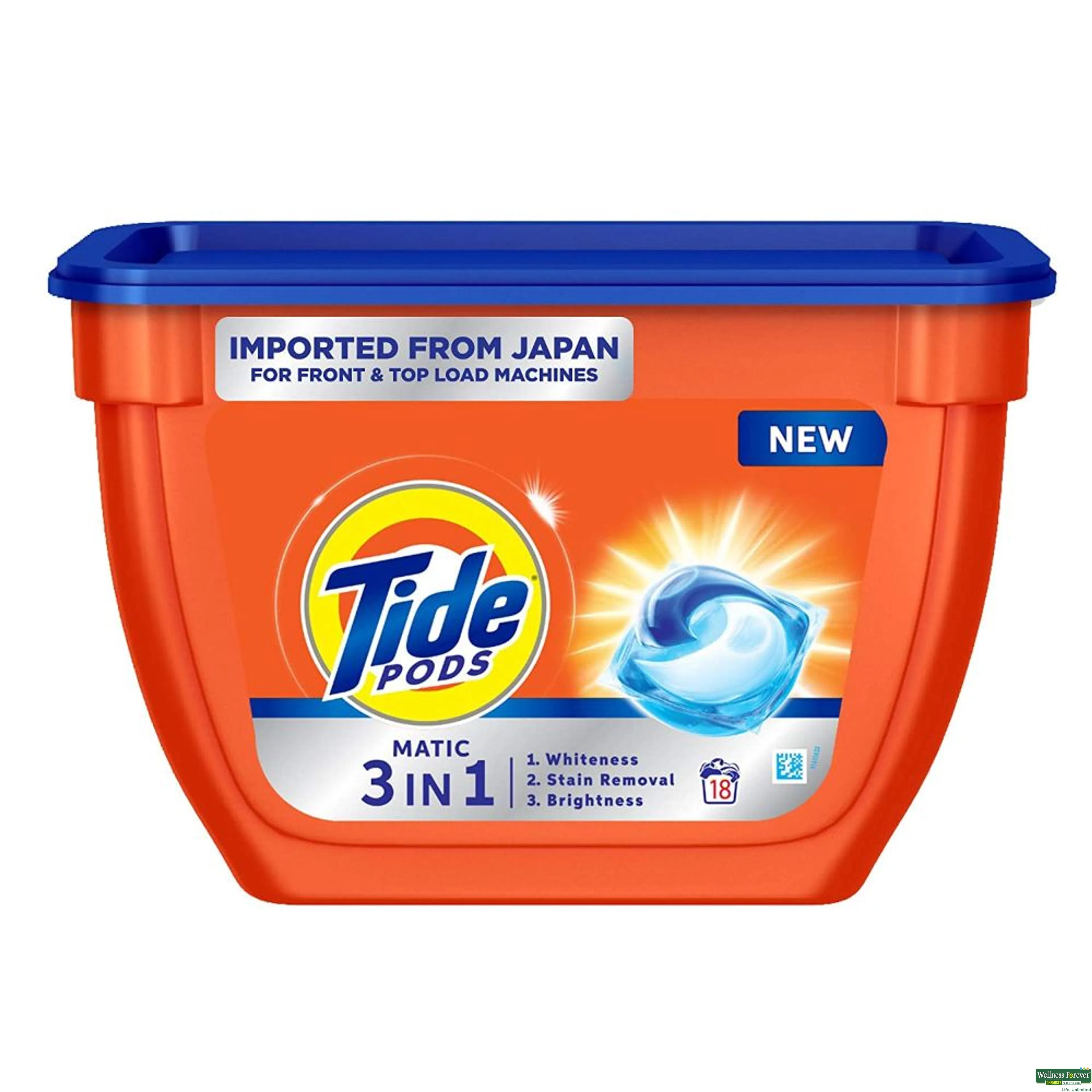 TIDE MATIC 3IN1 PODS LIQUID DETERGENT 18PC-image