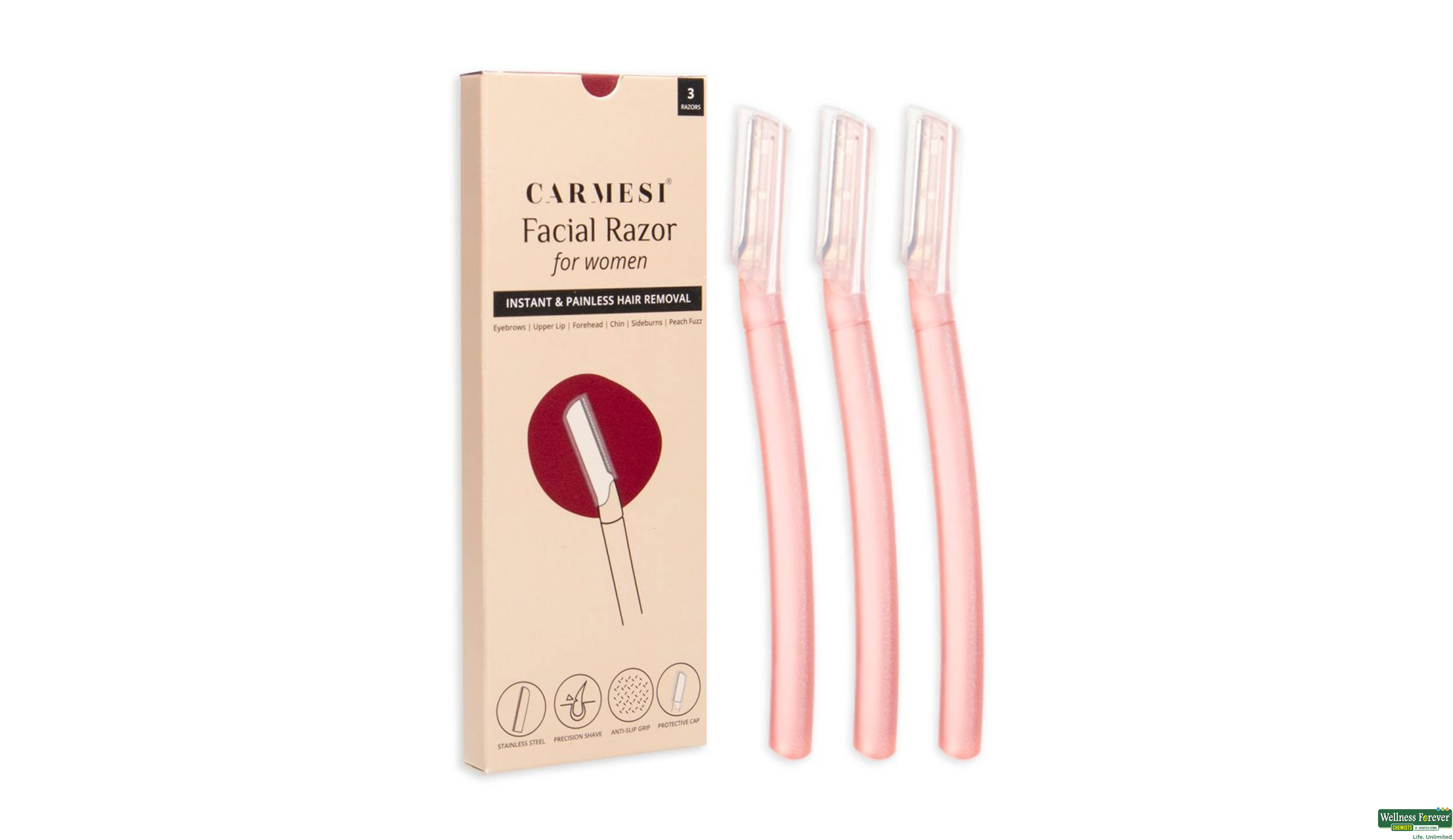 CARMESI FACIAL RAZR FOR WOMEN 3PC- 1, 3PC, 