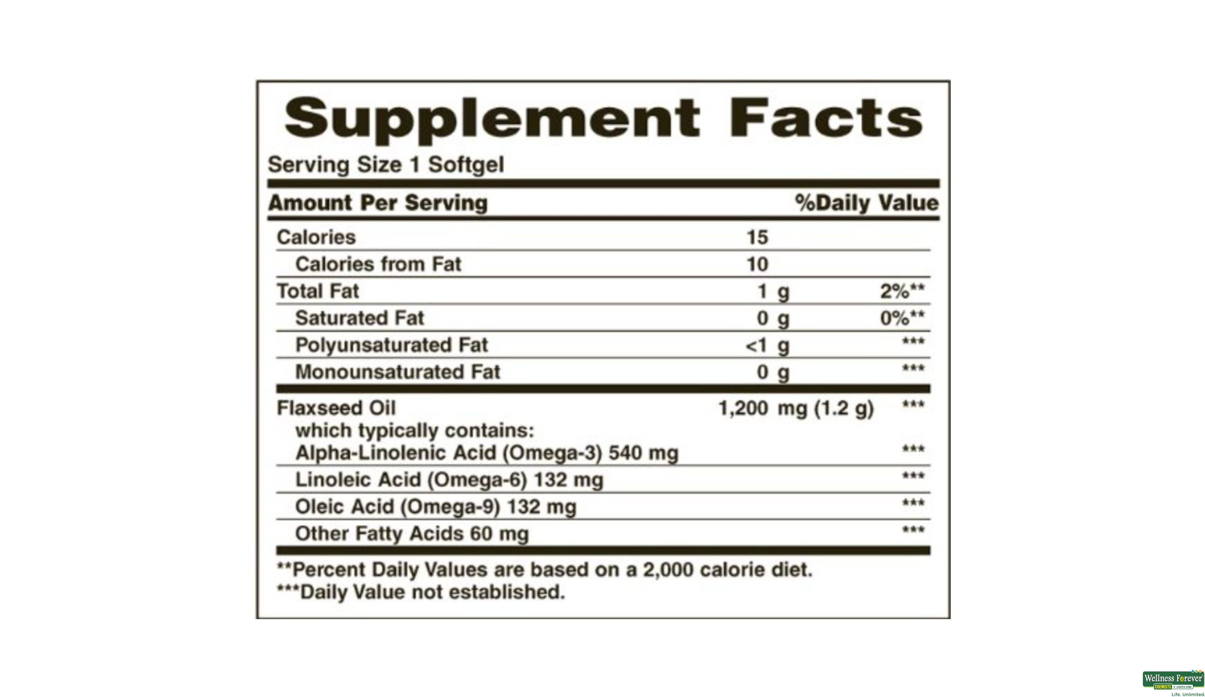 NATURE S BOUNTY FLAXSEED 1000MG 120CAP- 2, 220GM, 