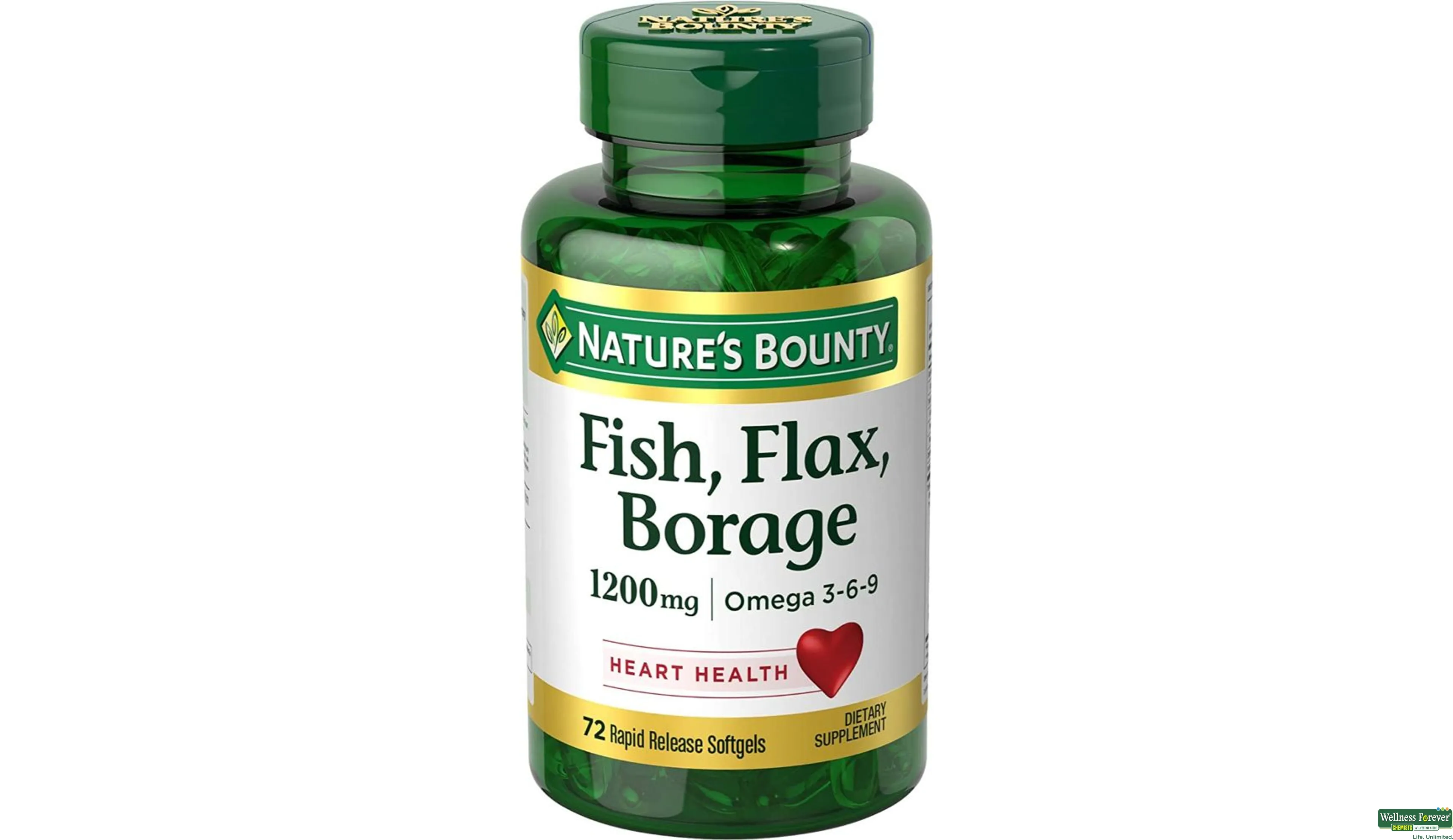 NATURES BOUNTY FISH FLAX 1200 MG 72CAP- 1, 160GM, 