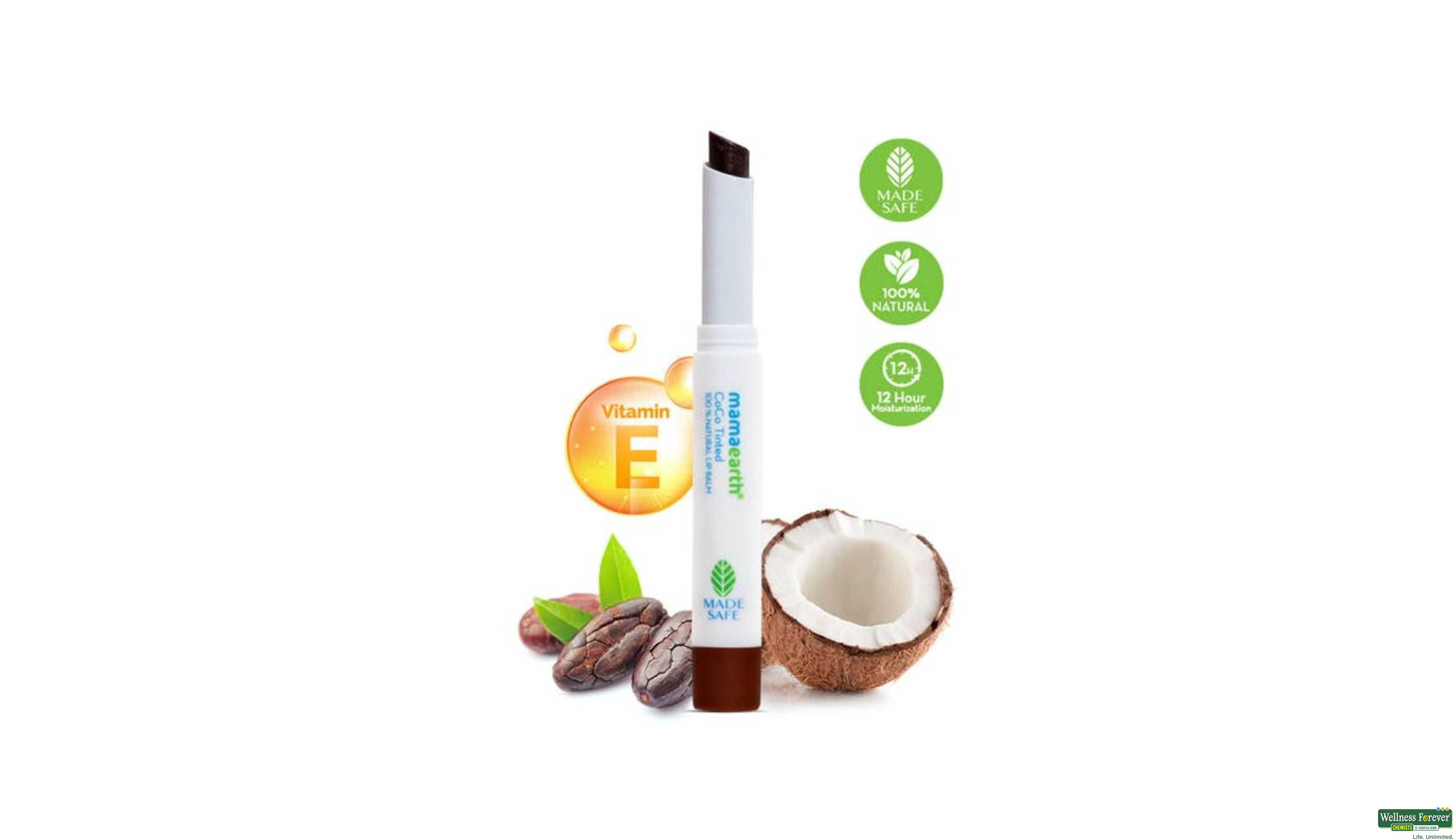 MAMAEARTH LIPBALM COCO TINTED 2GM- 1, 2GM, 