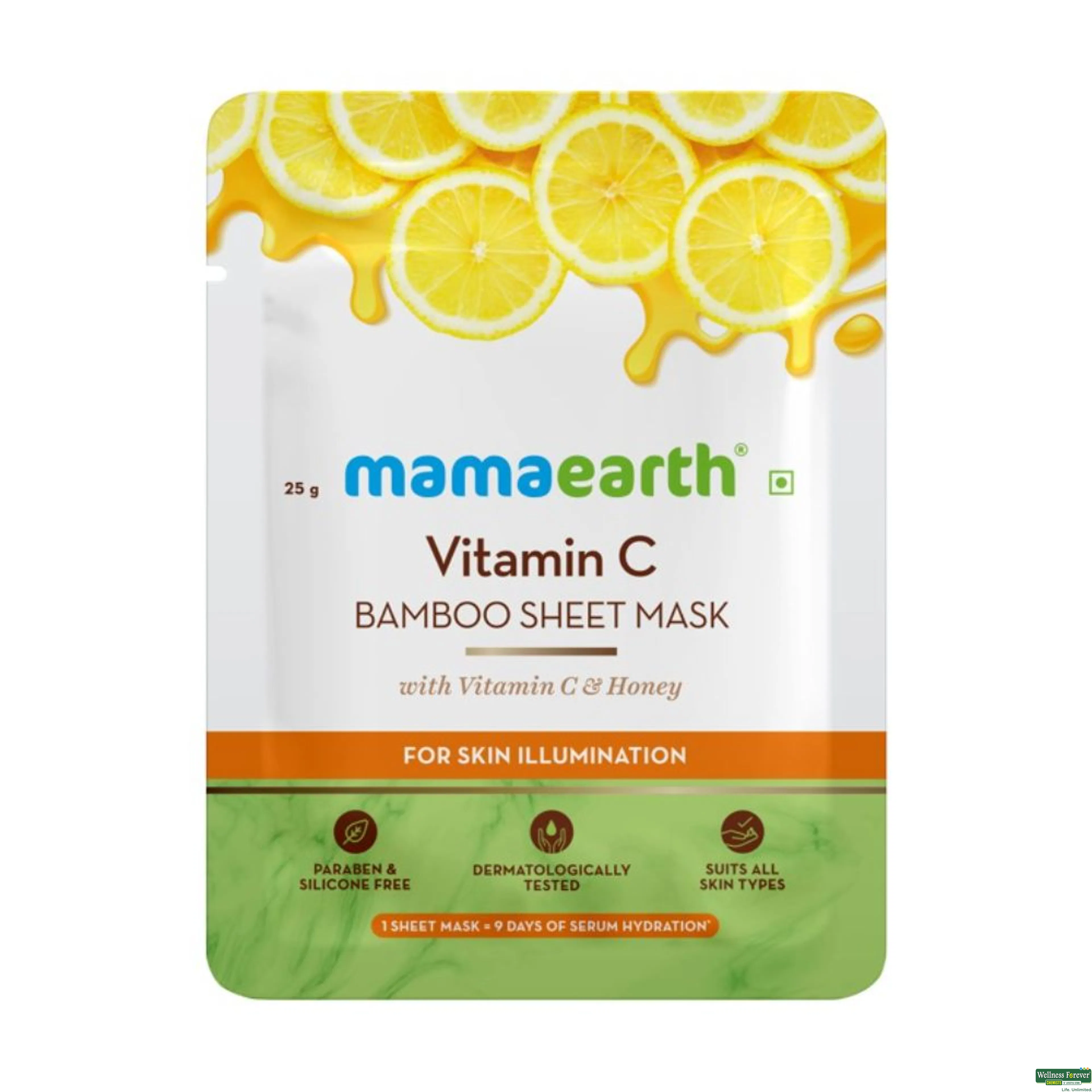 MAMAEARTH VIT C BAMBOO SHEET MASK 1PC-image