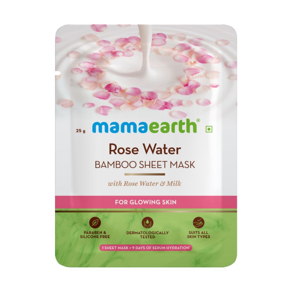 Buy Mamaearth Rose Water Bamboo Sheet Mask, 1 Piece Online at Best