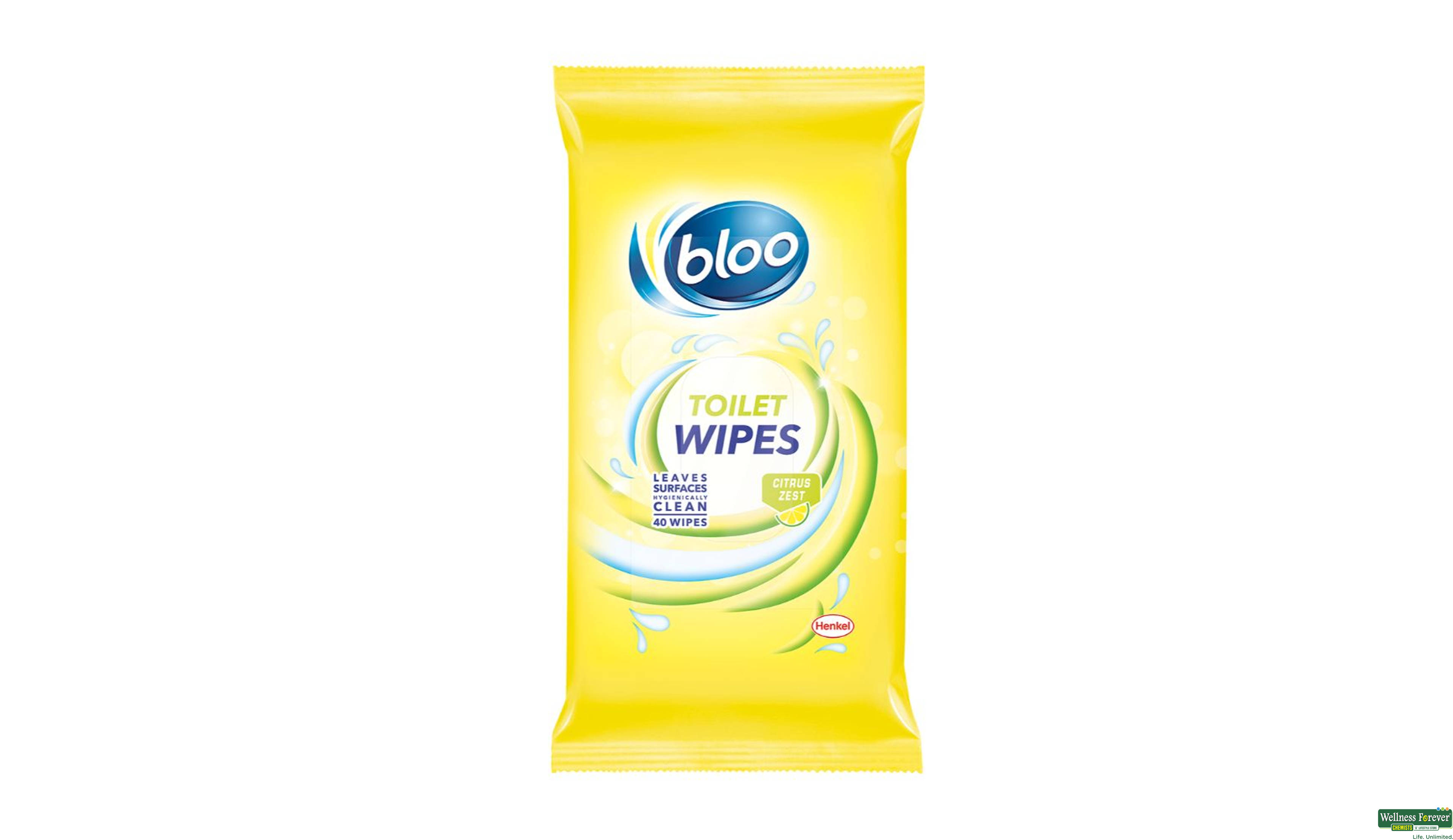 BLOO TOILET AND BATHROOM WIPES 40 S 1PC- 1, 1PC, 